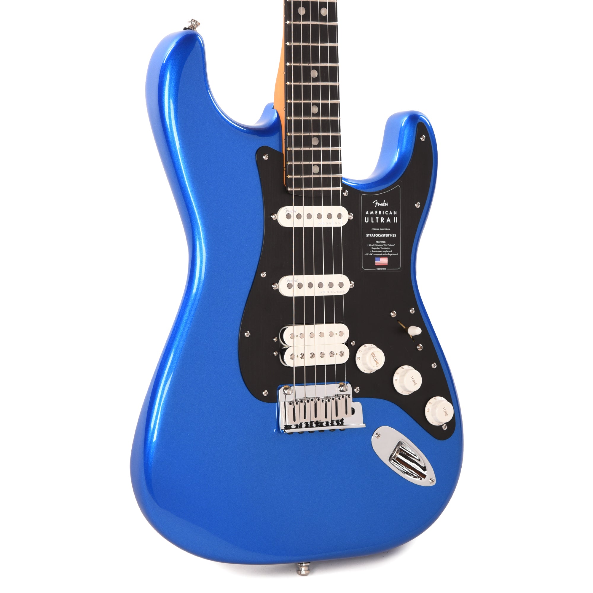 Fender American Ultra II Stratocaster HSS Noble Blue Electric Guitars / Solid Body