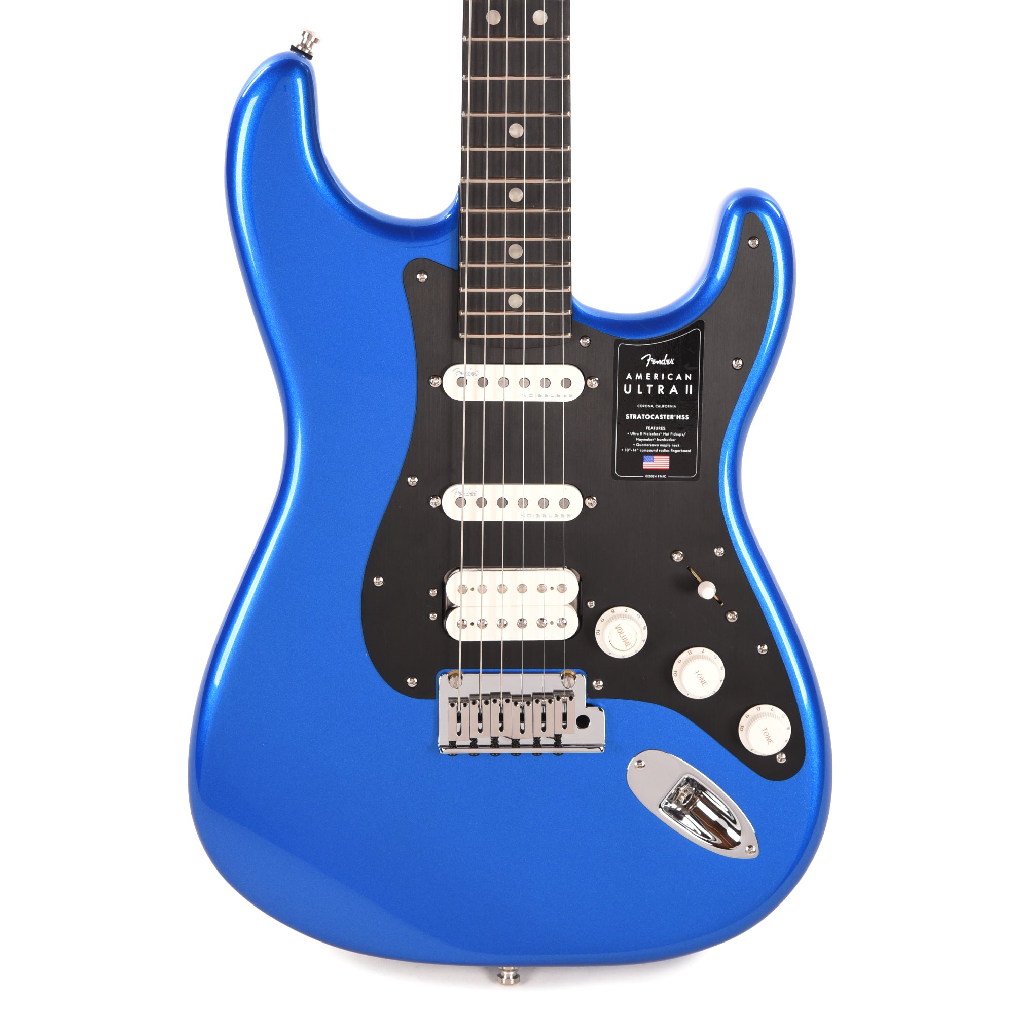Fender American Ultra II Stratocaster HSS Noble Blue Electric Guitars / Solid Body