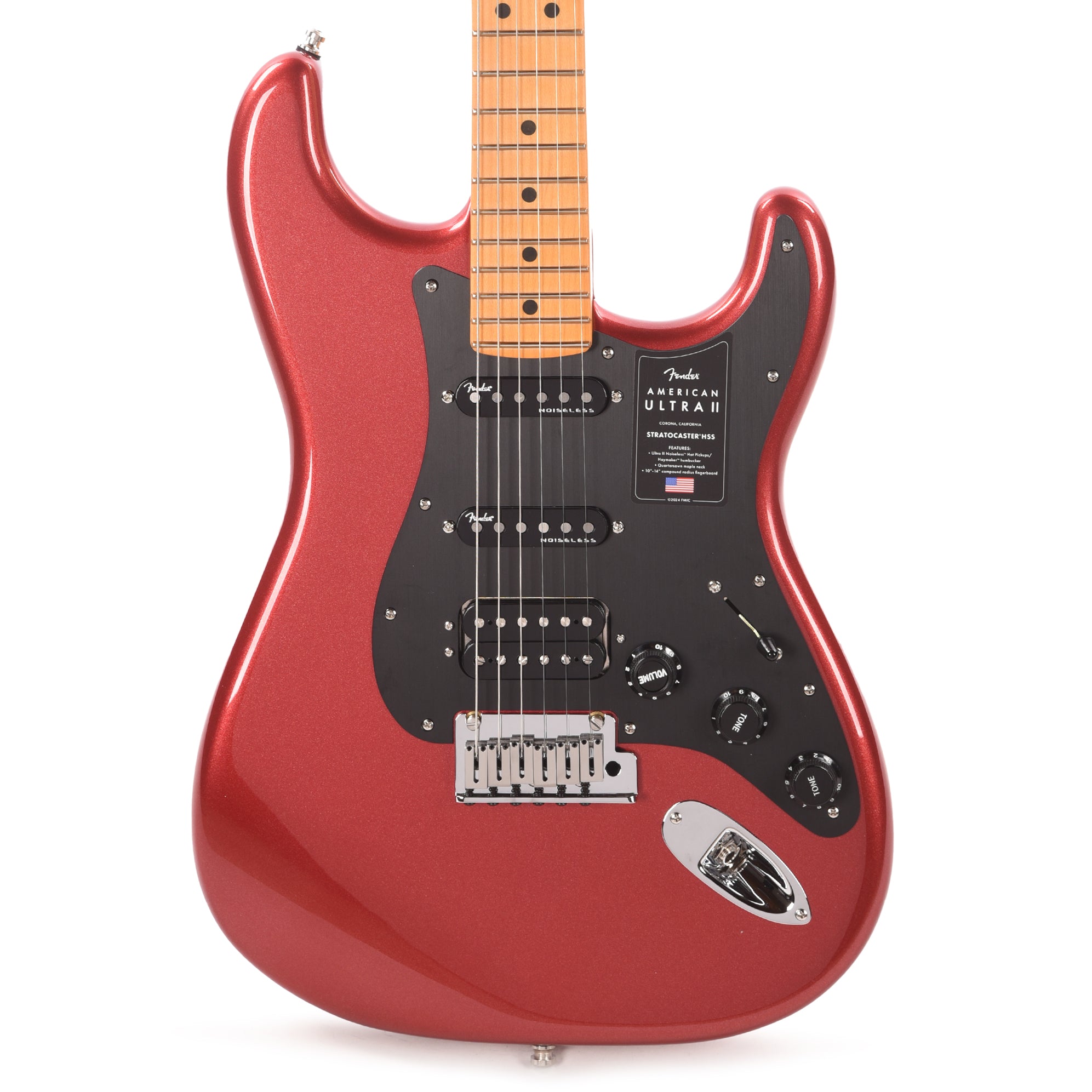 Fender American Ultra II Stratocaster HSS Sinister Red Electric Guitars / Solid Body