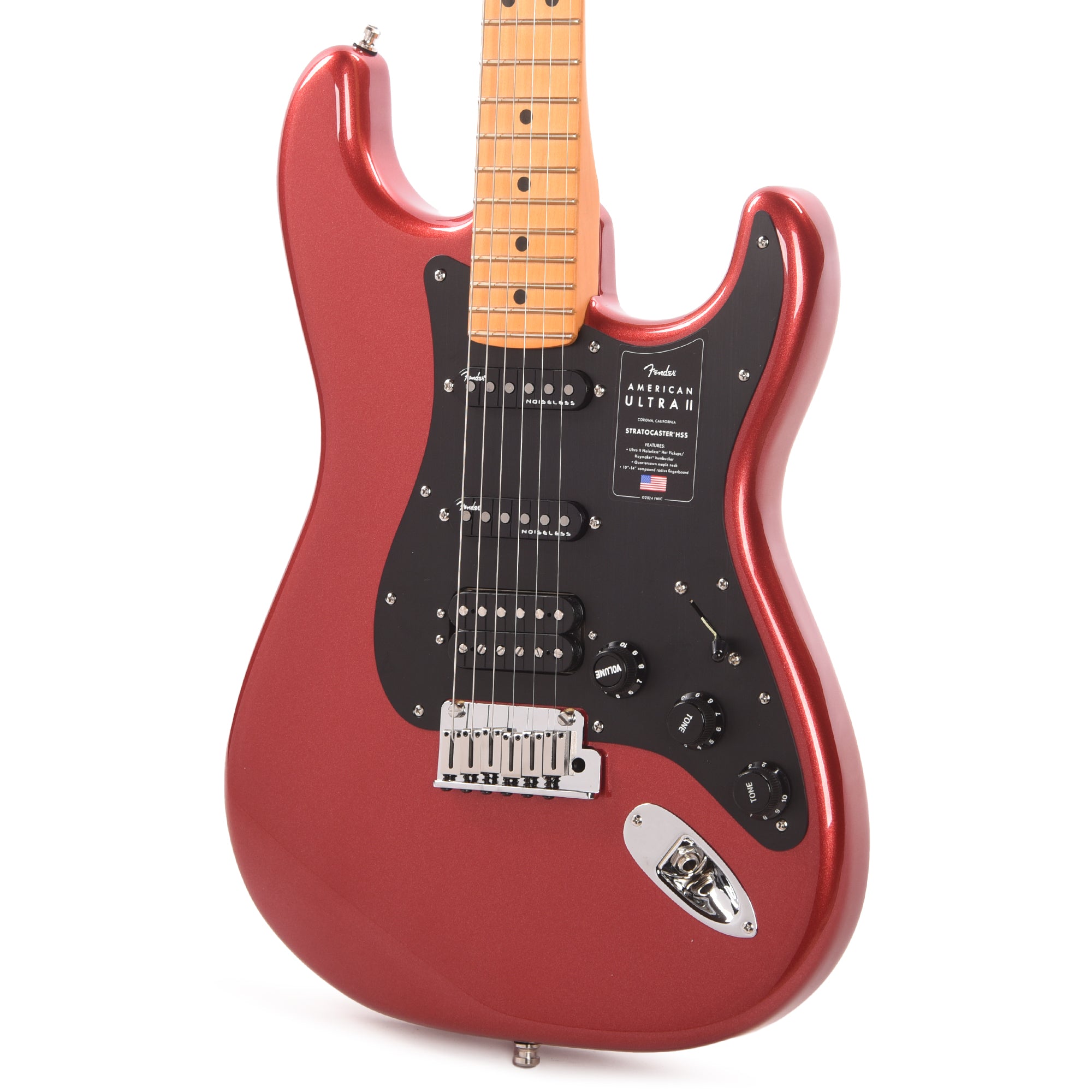 Fender American Ultra II Stratocaster HSS Sinister Red Electric Guitars / Solid Body