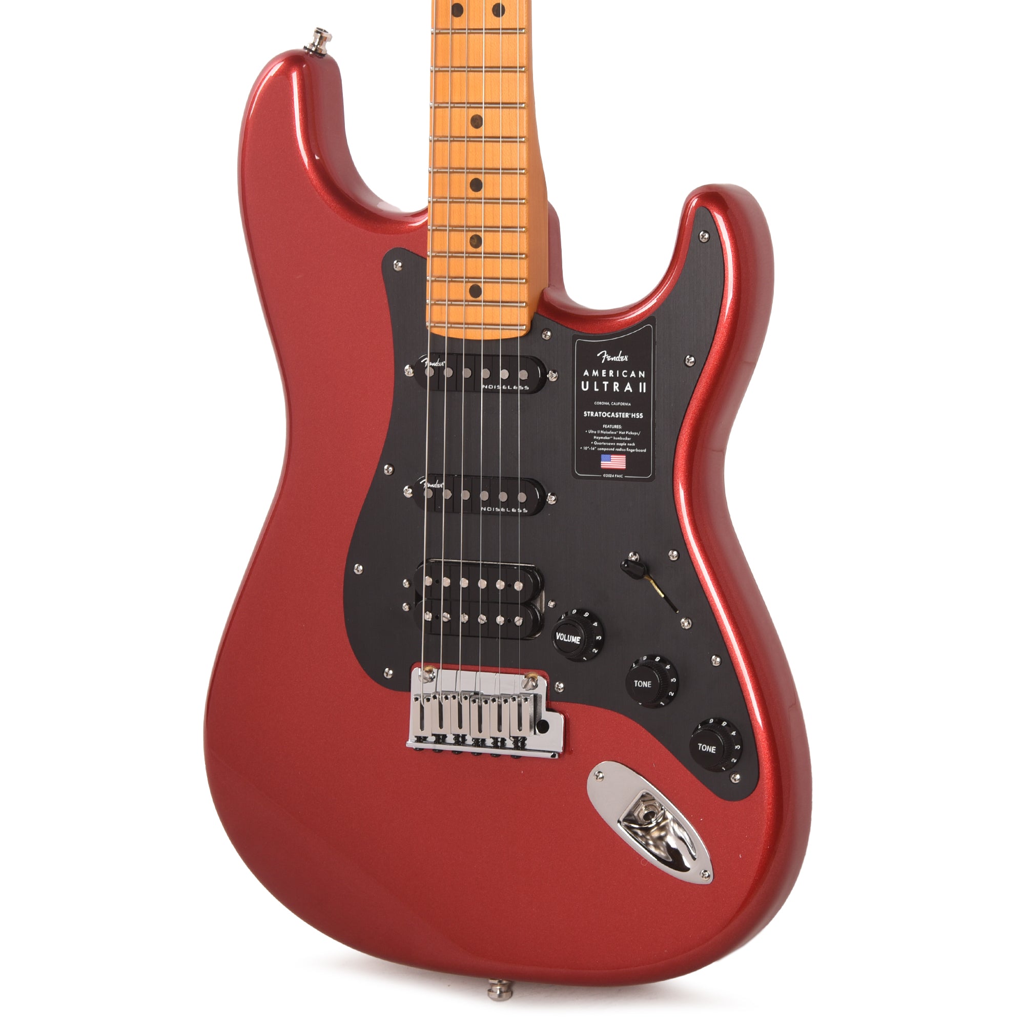 Fender American Ultra II Stratocaster HSS Sinister Red Electric Guitars / Solid Body
