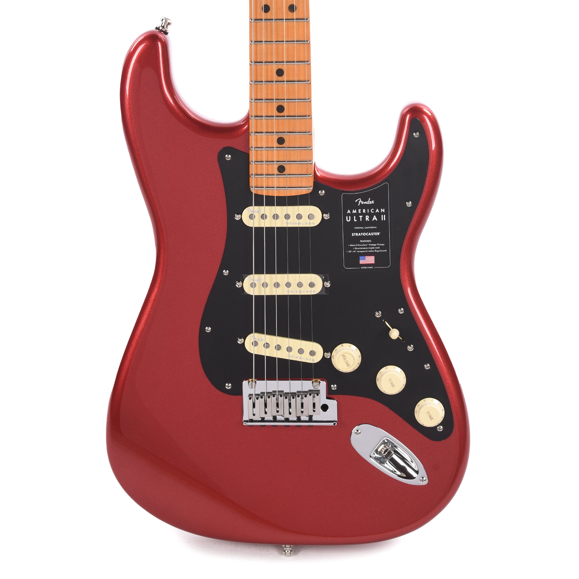 Fender American Ultra II Stratocaster Sinister Red Electric Guitars / Solid Body
