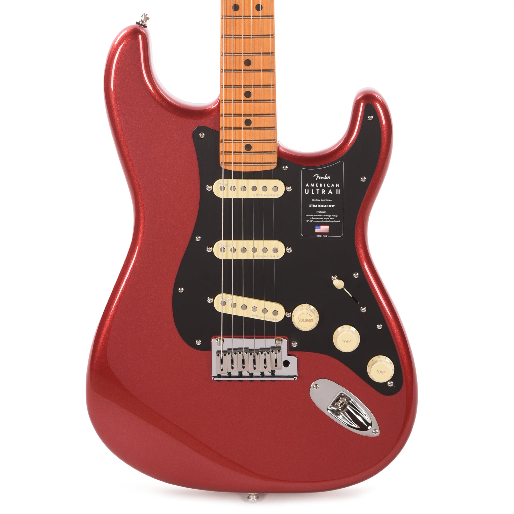 Fender American Ultra II Stratocaster Sinister Red Electric Guitars / Solid Body