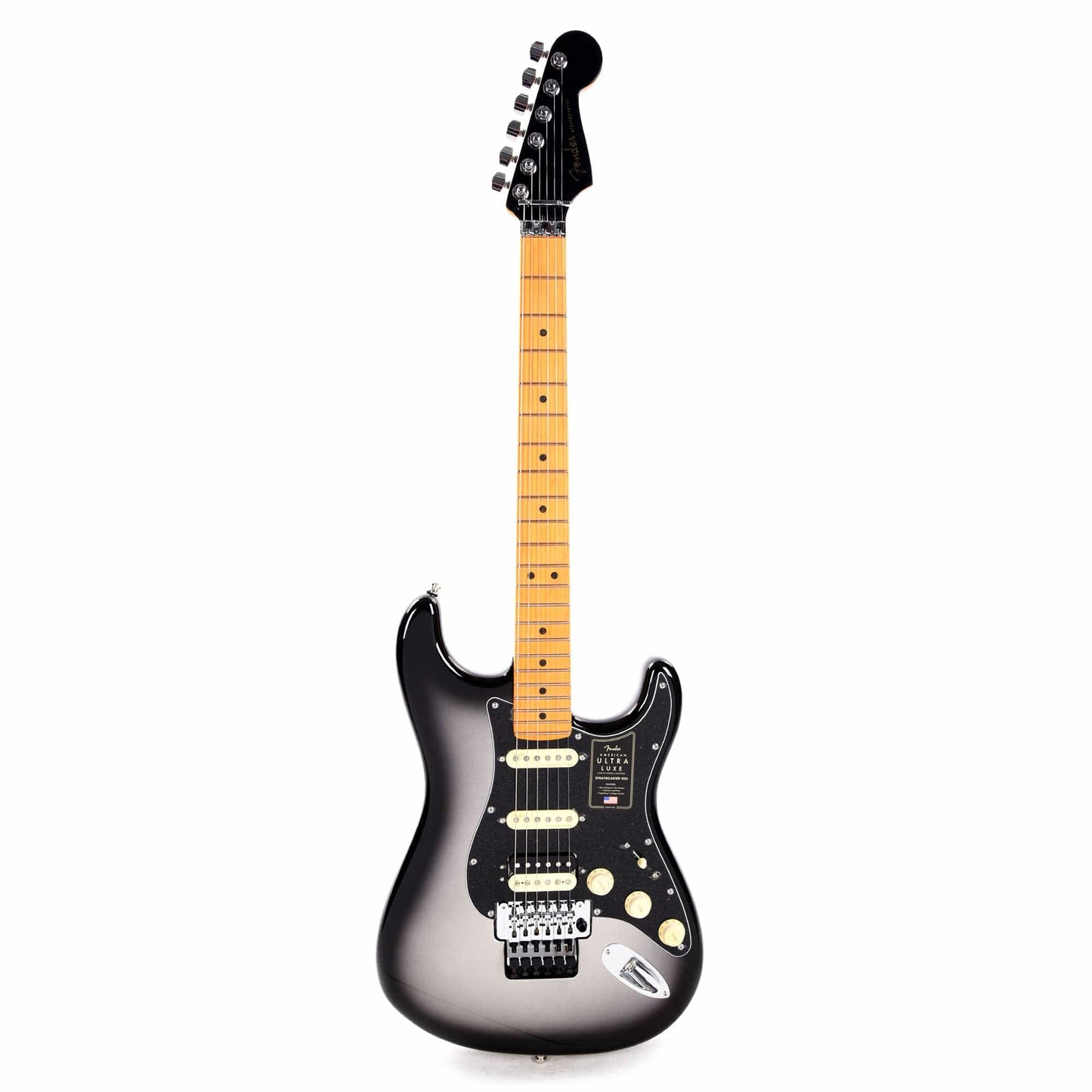 Fender American Ultra Luxe Stratocaster Floyd Rose HSS Silverburst Electric Guitars / Solid Body