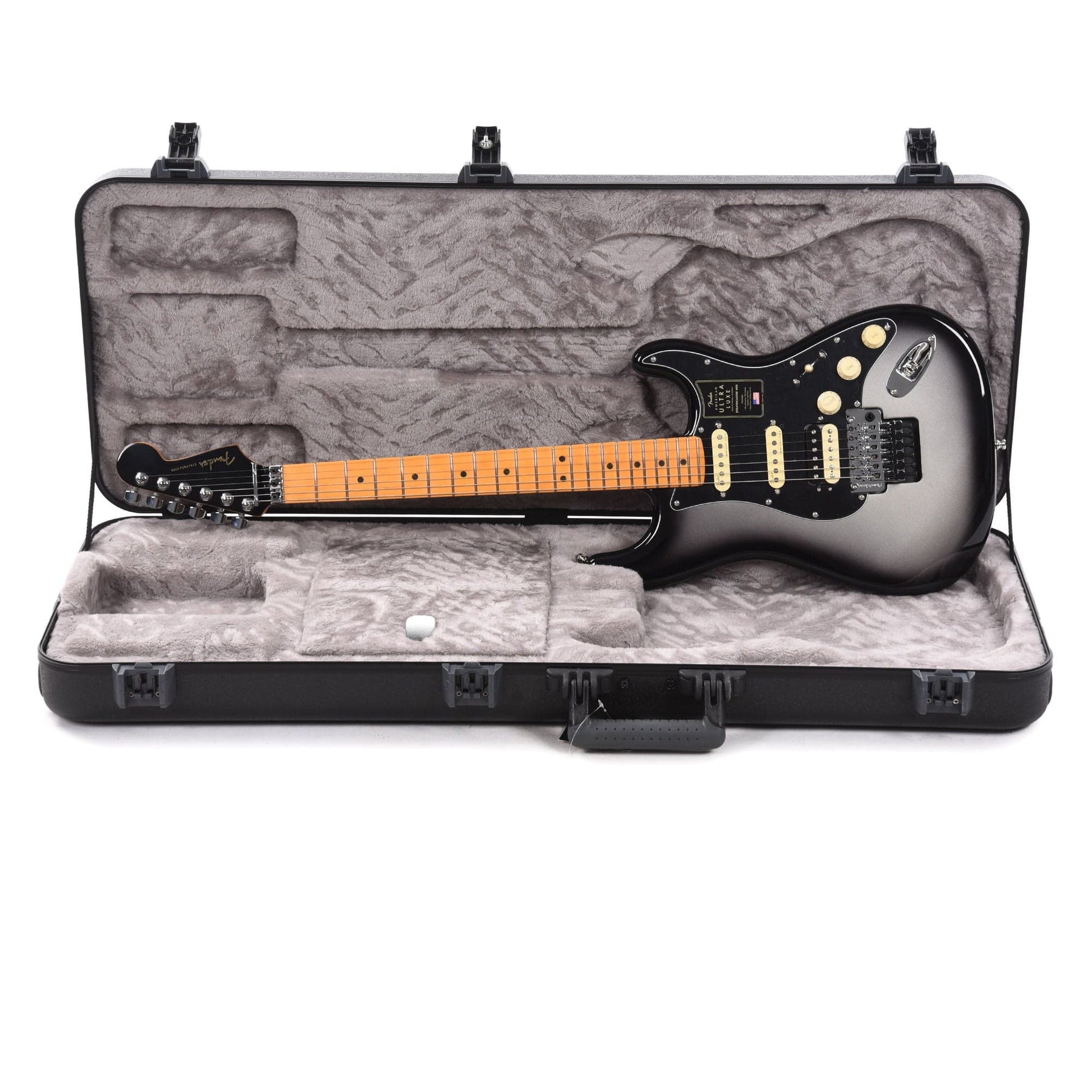 Fender American Ultra Luxe Stratocaster Floyd Rose HSS Silverburst Electric Guitars / Solid Body
