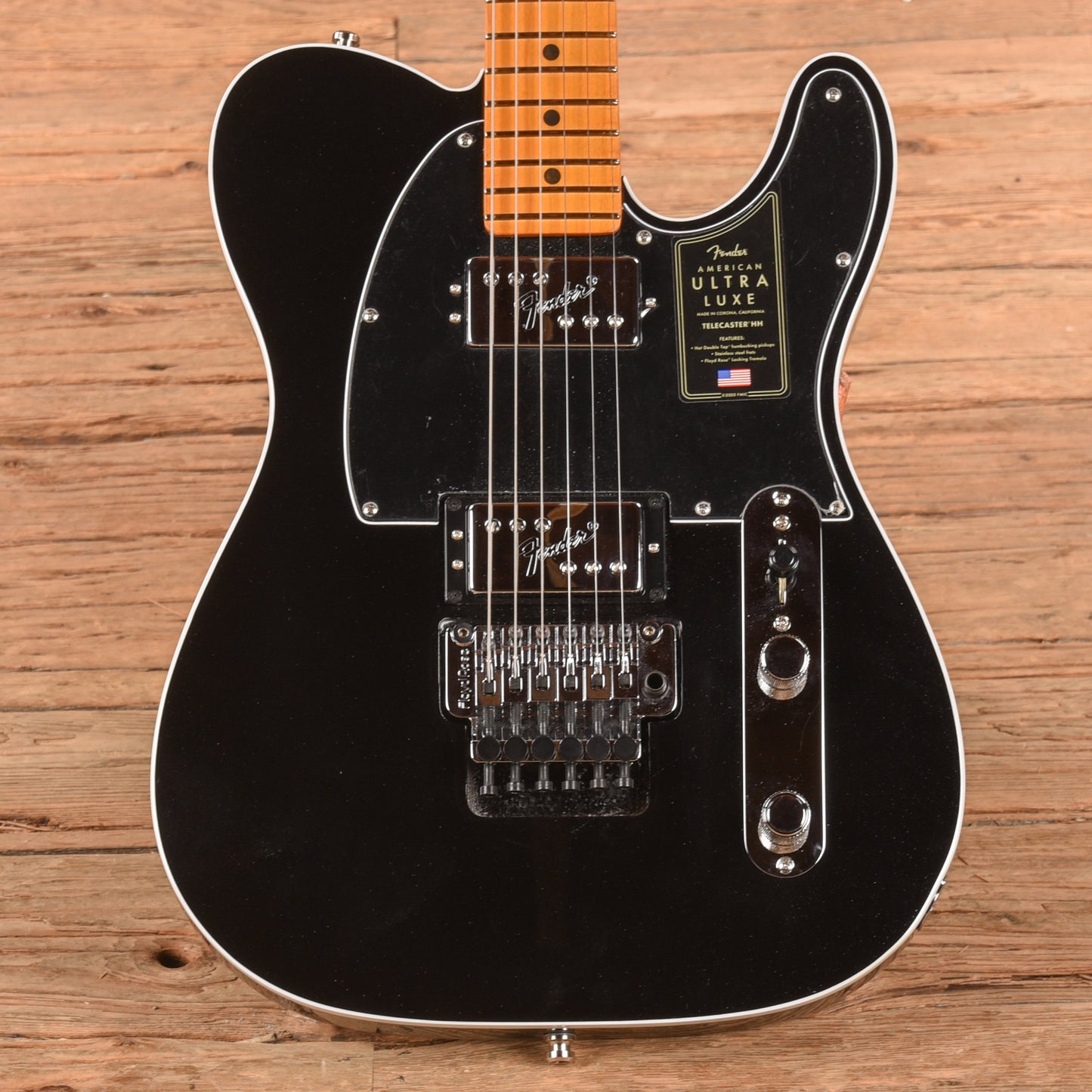 Fender American Ultra Luxe Telecaster Floyd Mystic Black 2024 Electric Guitars / Solid Body