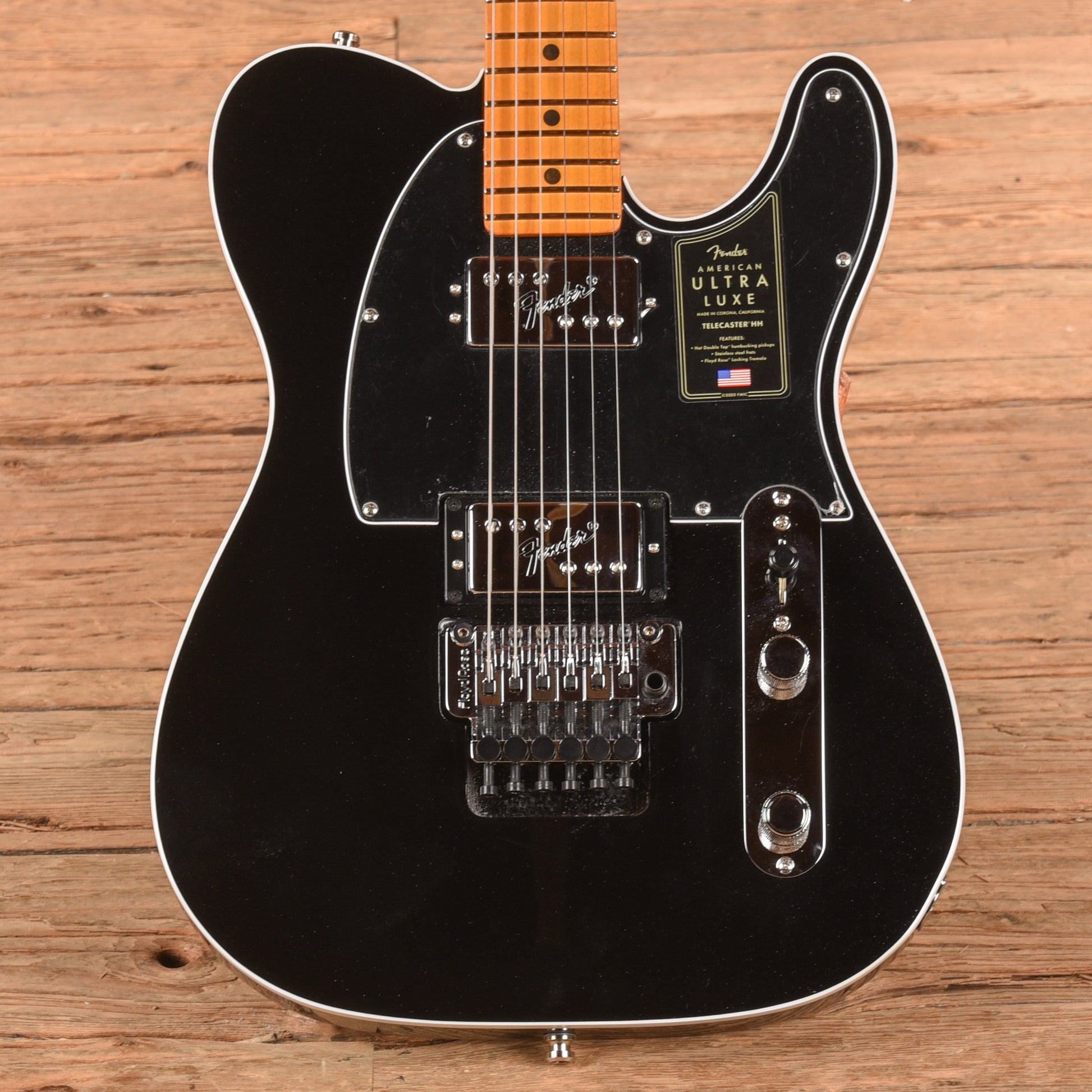 Fender American Ultra Luxe Telecaster Floyd Mystic Black 2024 Electric Guitars / Solid Body