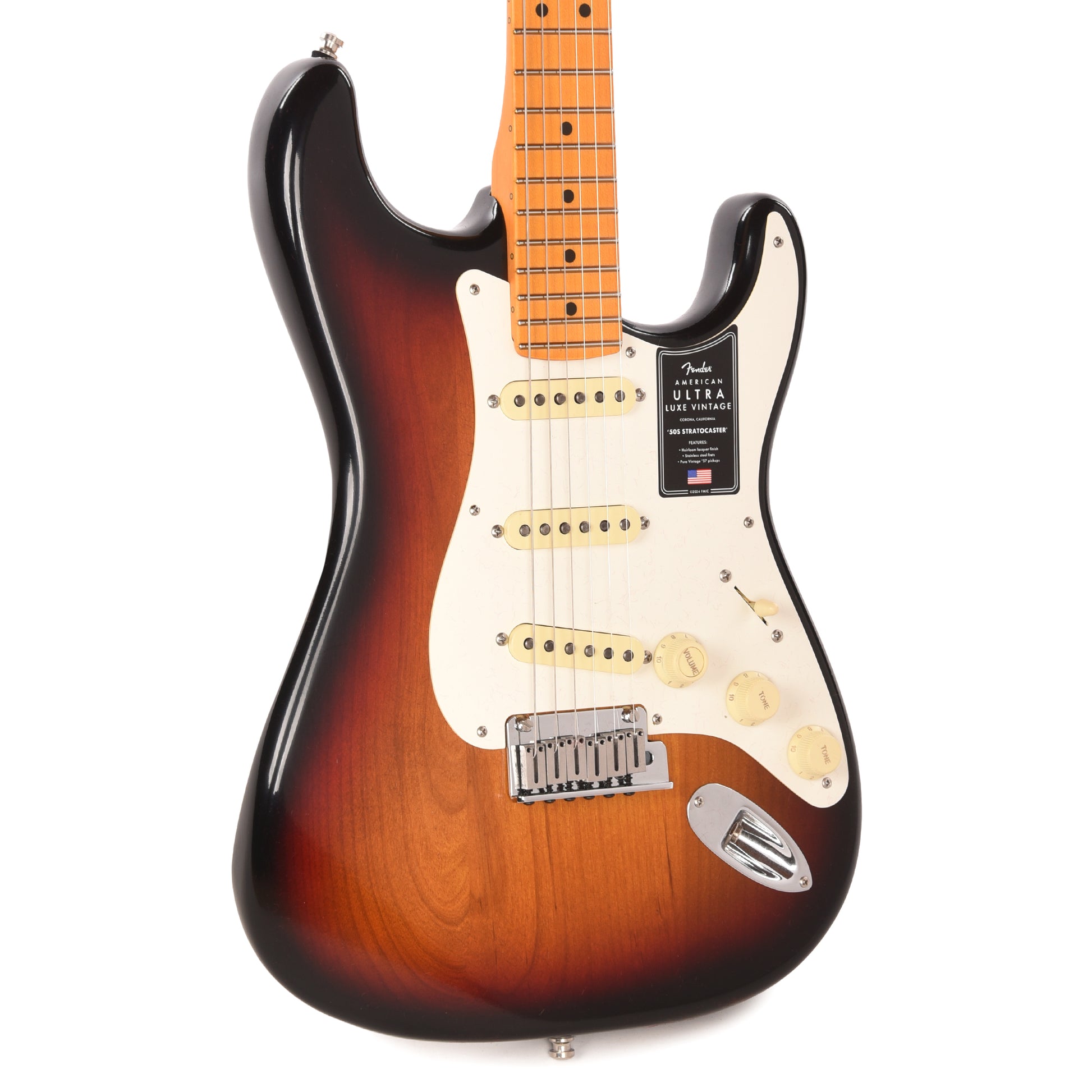 Fender American Ultra Luxe Vintage '50s Stratocaster 3-Color Sunburst Electric Guitars / Solid Body