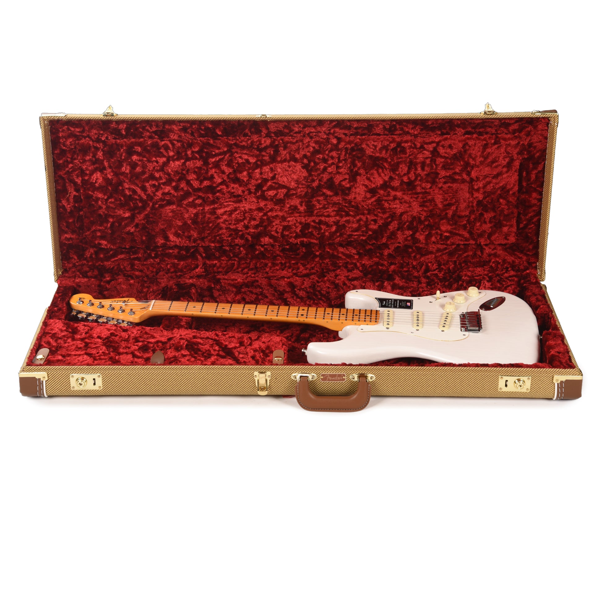 Fender American Ultra Luxe Vintage '50s Stratocaster White Blonde Electric Guitars / Solid Body