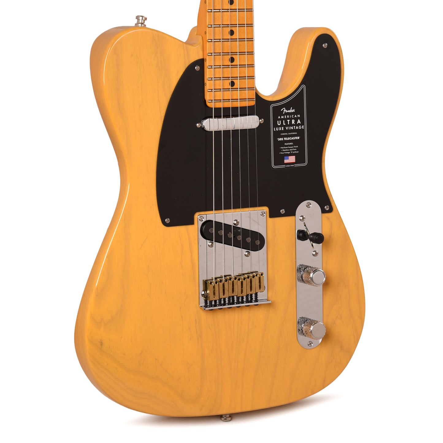 Fender American Ultra Luxe Vintage '50s Telecaster Butterscotch Blonde Electric Guitars / Solid Body