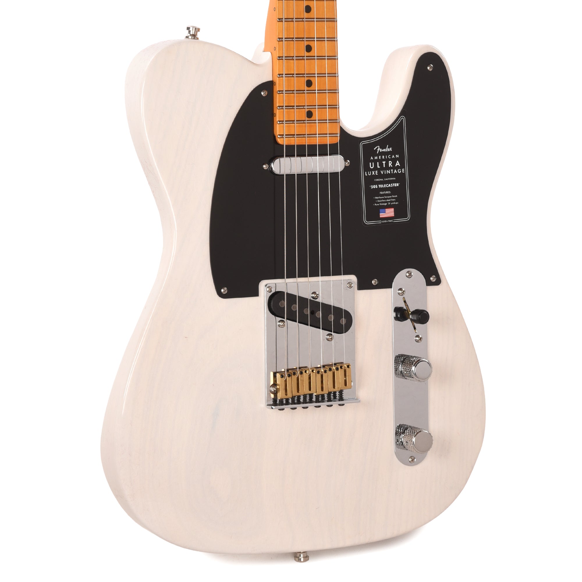 Fender American Ultra Luxe Vintage '50s Telecaster White Blonde Electric Guitars / Solid Body