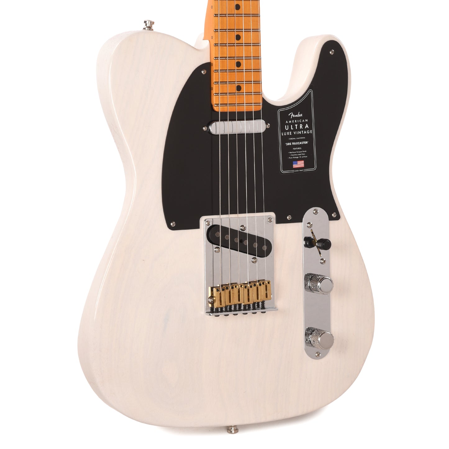 Fender American Ultra Luxe Vintage '50s Telecaster White Blonde Electric Guitars / Solid Body