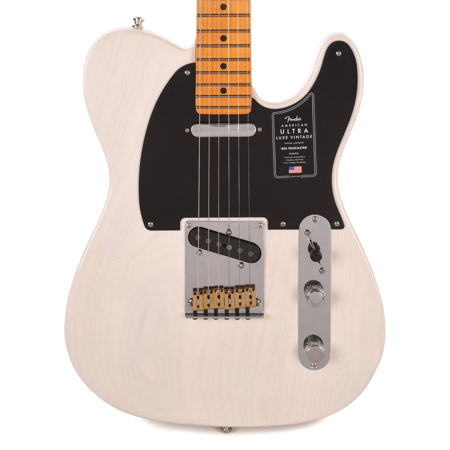Fender American Ultra Luxe Vintage '50s Telecaster White Blonde Electric Guitars / Solid Body