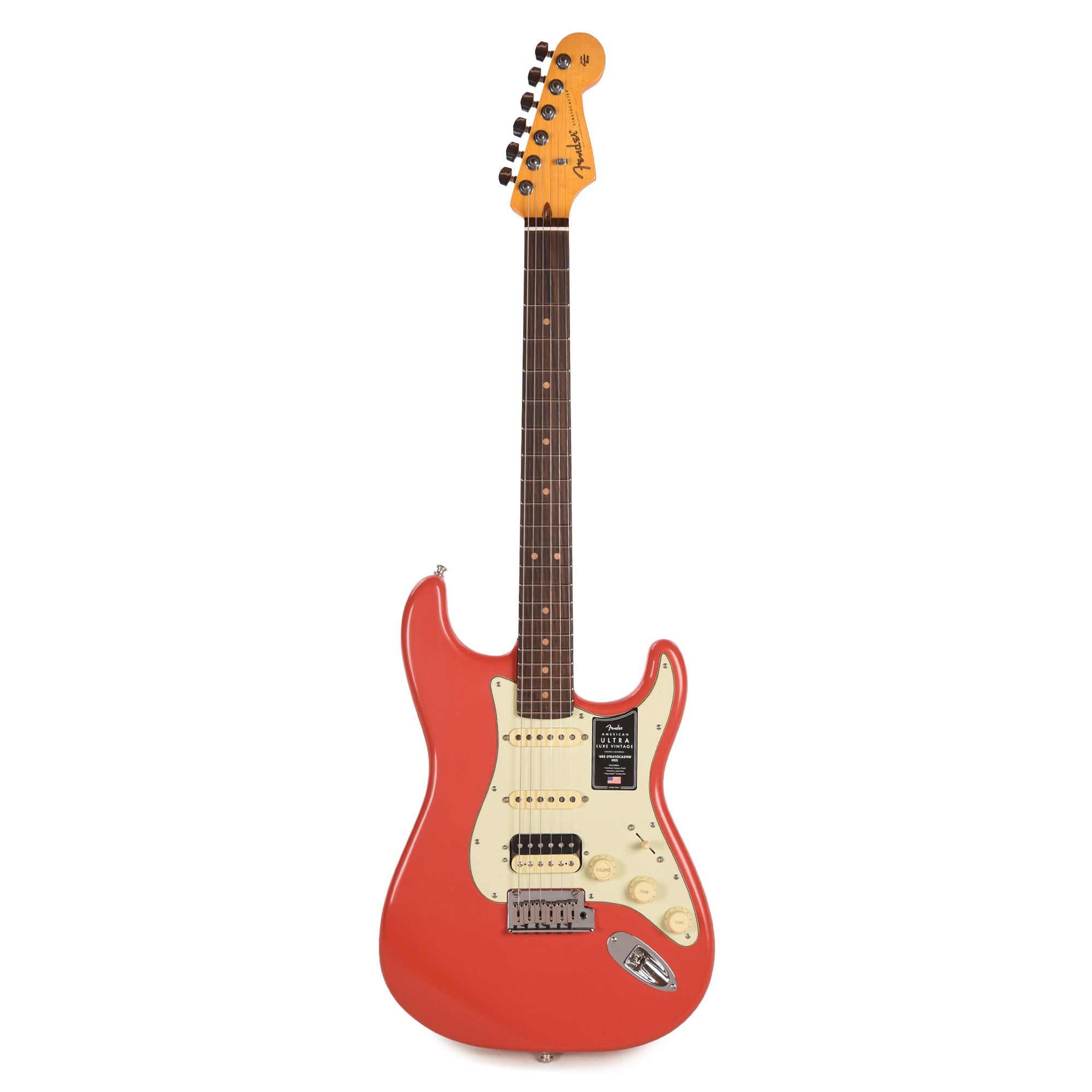 Fender American Ultra Luxe Vintage '60s Stratocaster HSS Fiesta Red Electric Guitars / Solid Body
