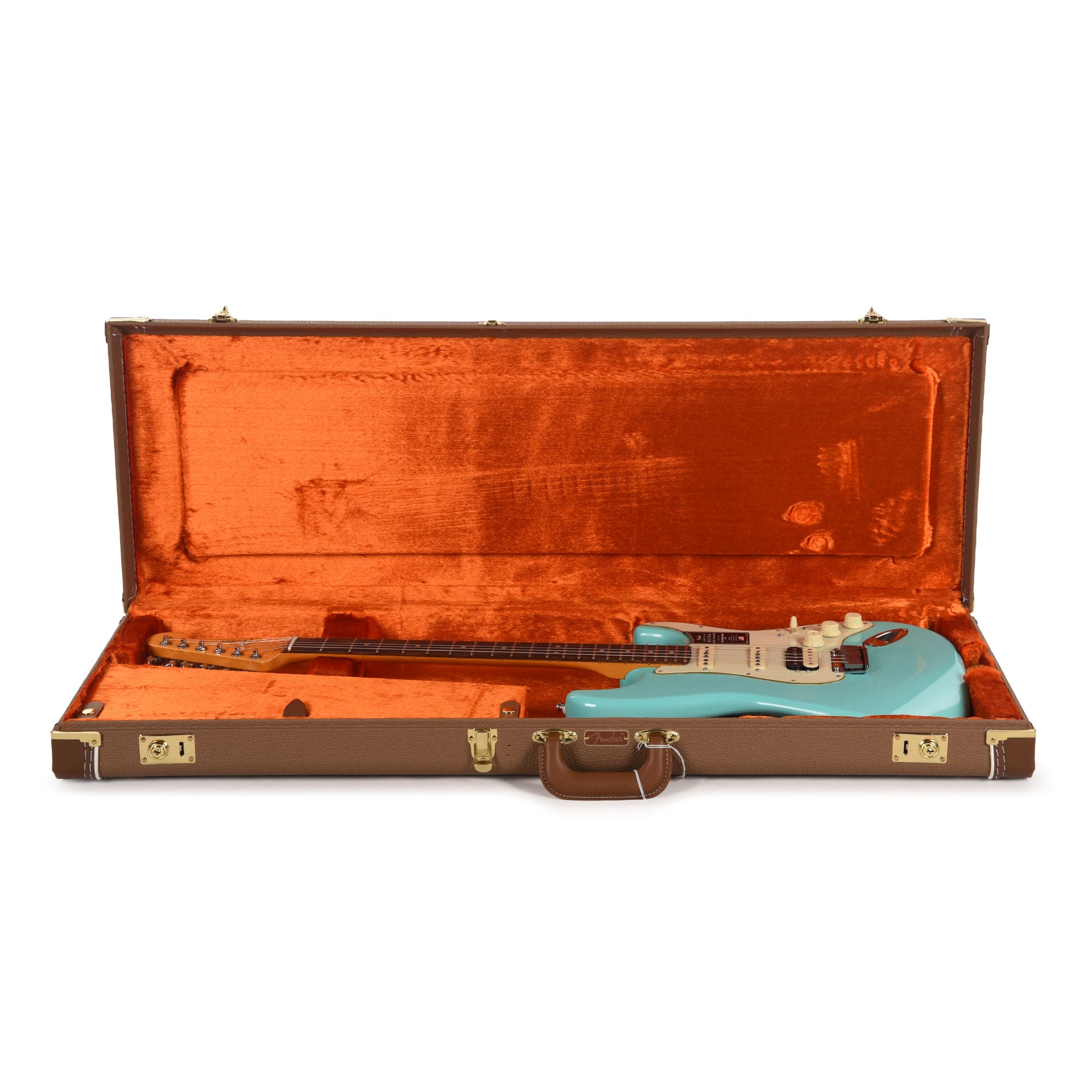Fender American Ultra Luxe Vintage '60s Stratocaster HSS Surf Green Metallic Electric Guitars / Solid Body