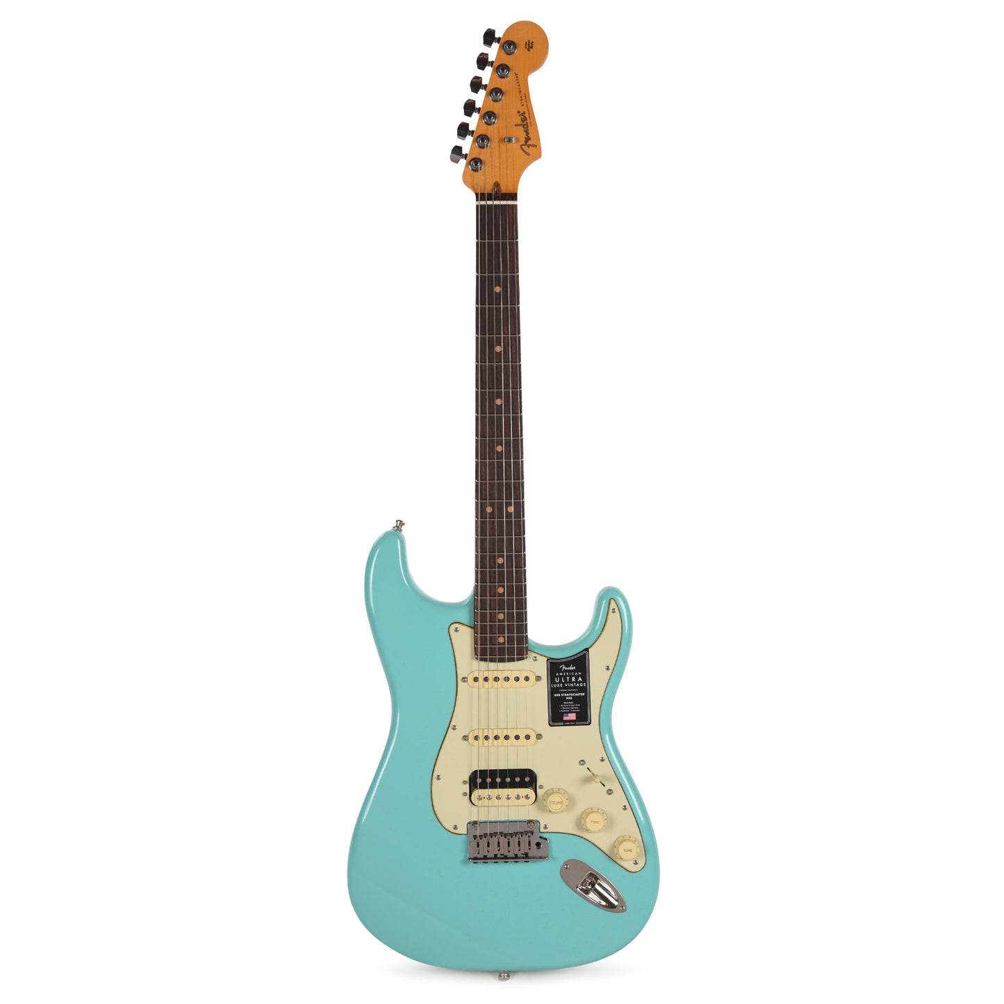 Fender American Ultra Luxe Vintage '60s Stratocaster HSS Surf Green Metallic Electric Guitars / Solid Body