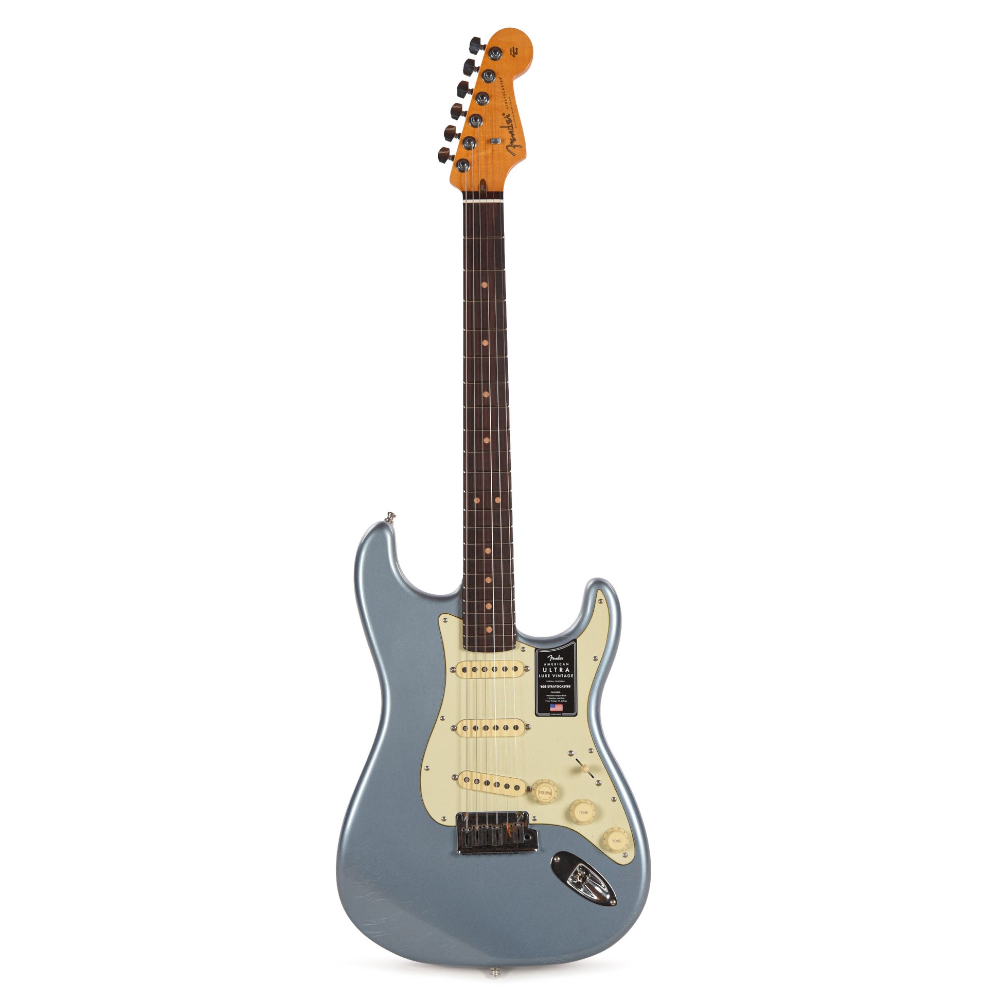 Fender American Ultra Luxe Vintage '60s Stratocaster Ice Blue Metallic Electric Guitars / Solid Body
