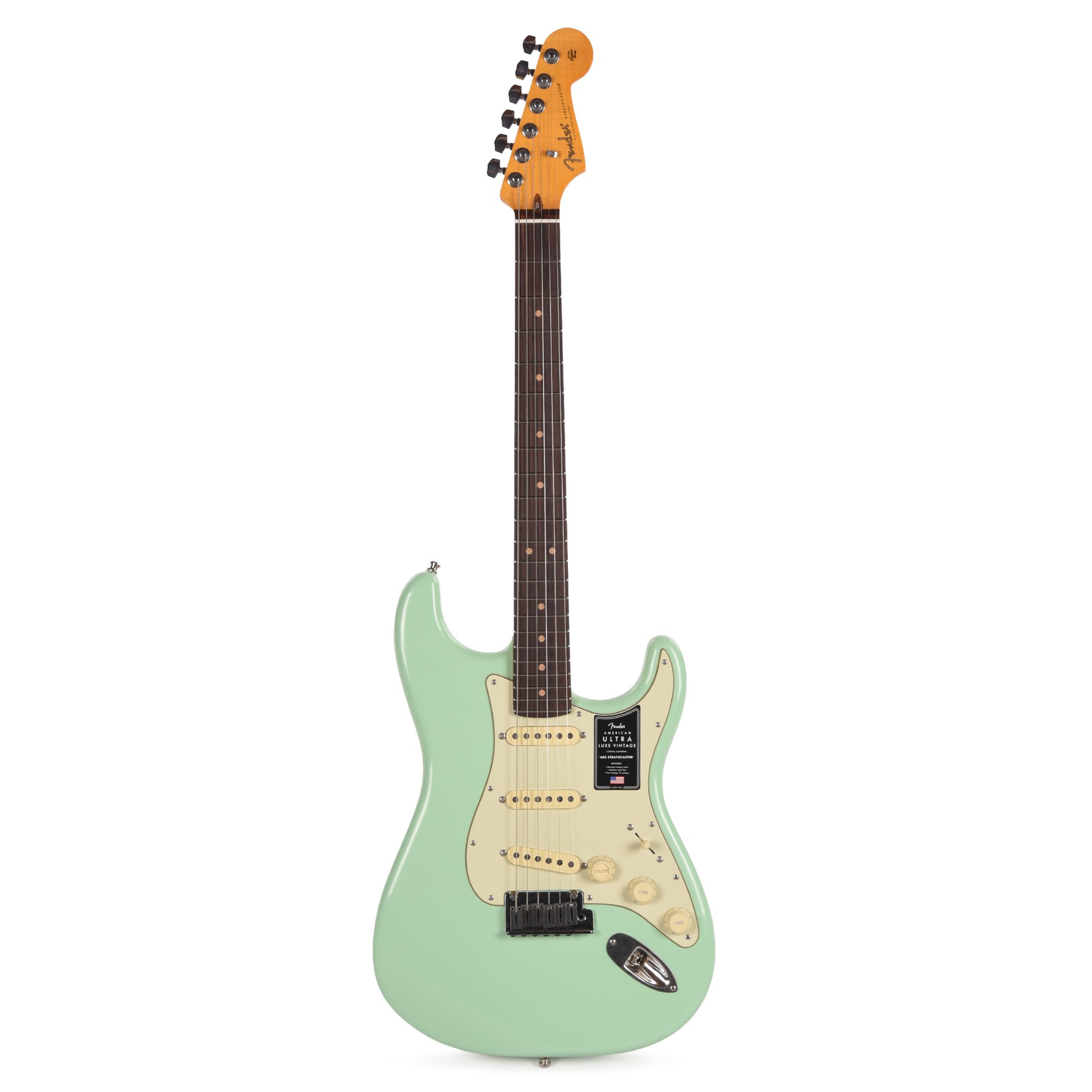Fender American Ultra Luxe Vintage '60s Stratocaster Surf Green Electric Guitars / Solid Body