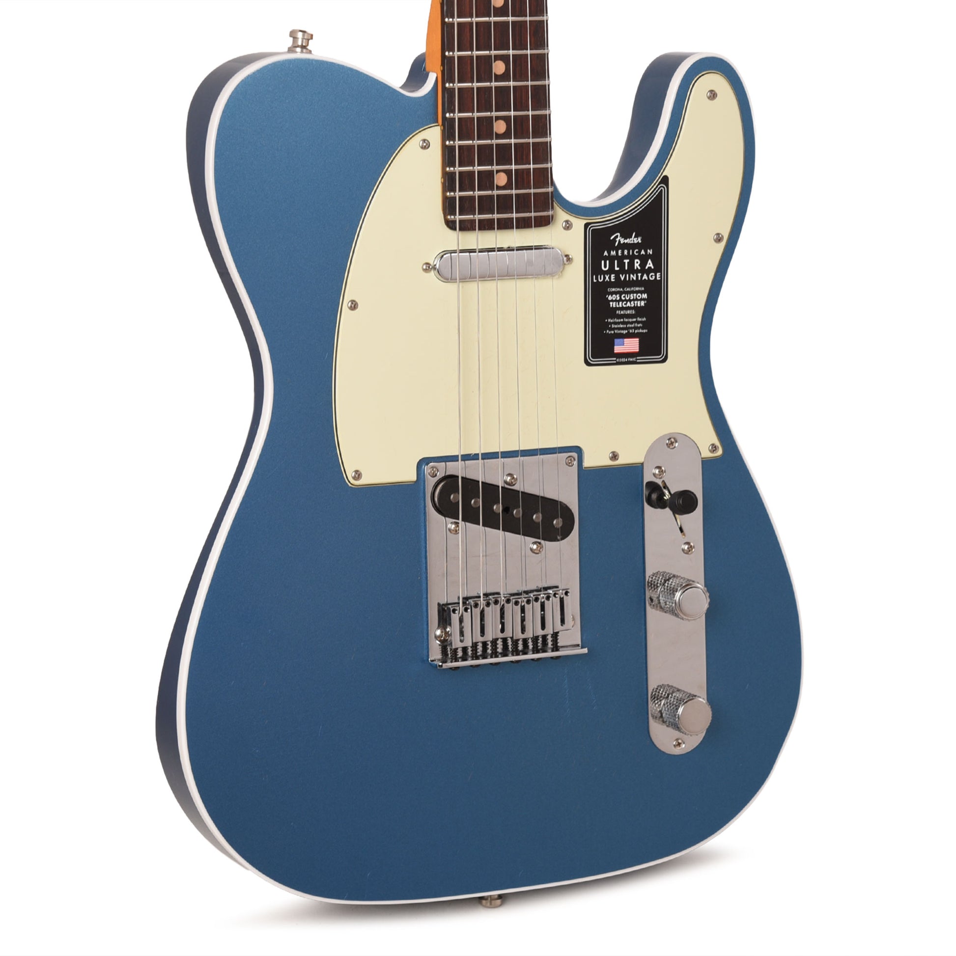Fender American Ultra Luxe Vintage '60s Telecaster Custom Lake Placid Blue Electric Guitars / Solid Body
