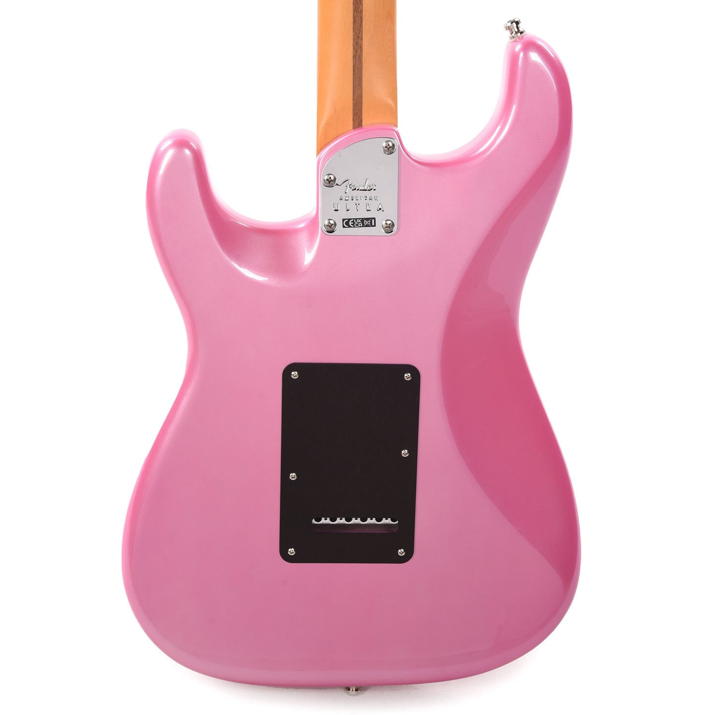 Fender American Ultra Stratocaster Bubble Gum Metallic w/Ebony Fingerboard & Anodized Black Pickguard Electric Guitars / Solid Body