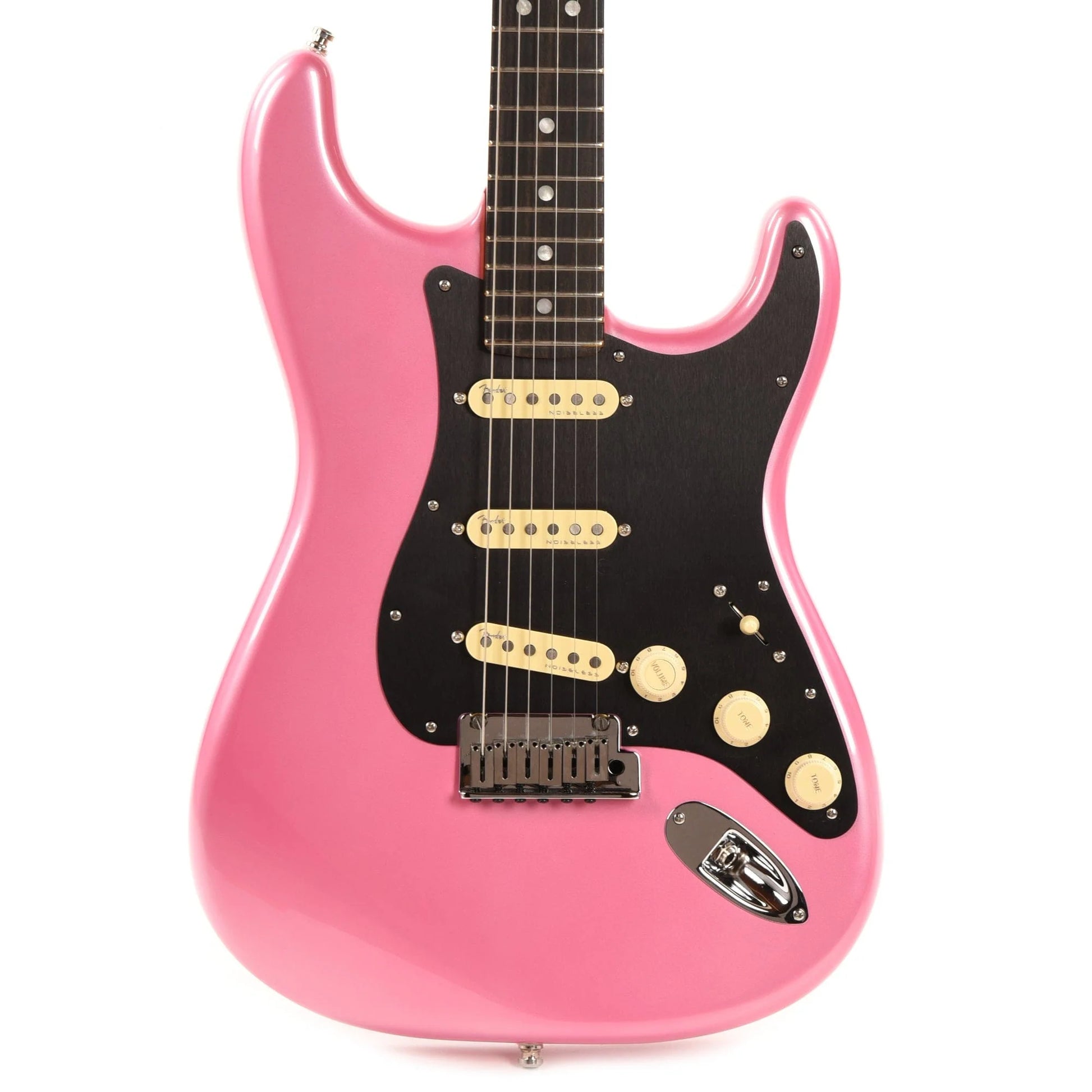 Fender American Ultra Stratocaster Bubble Gum Metallic w/Ebony Fingerboard & Anodized Black Pickguard Electric Guitars / Solid Body