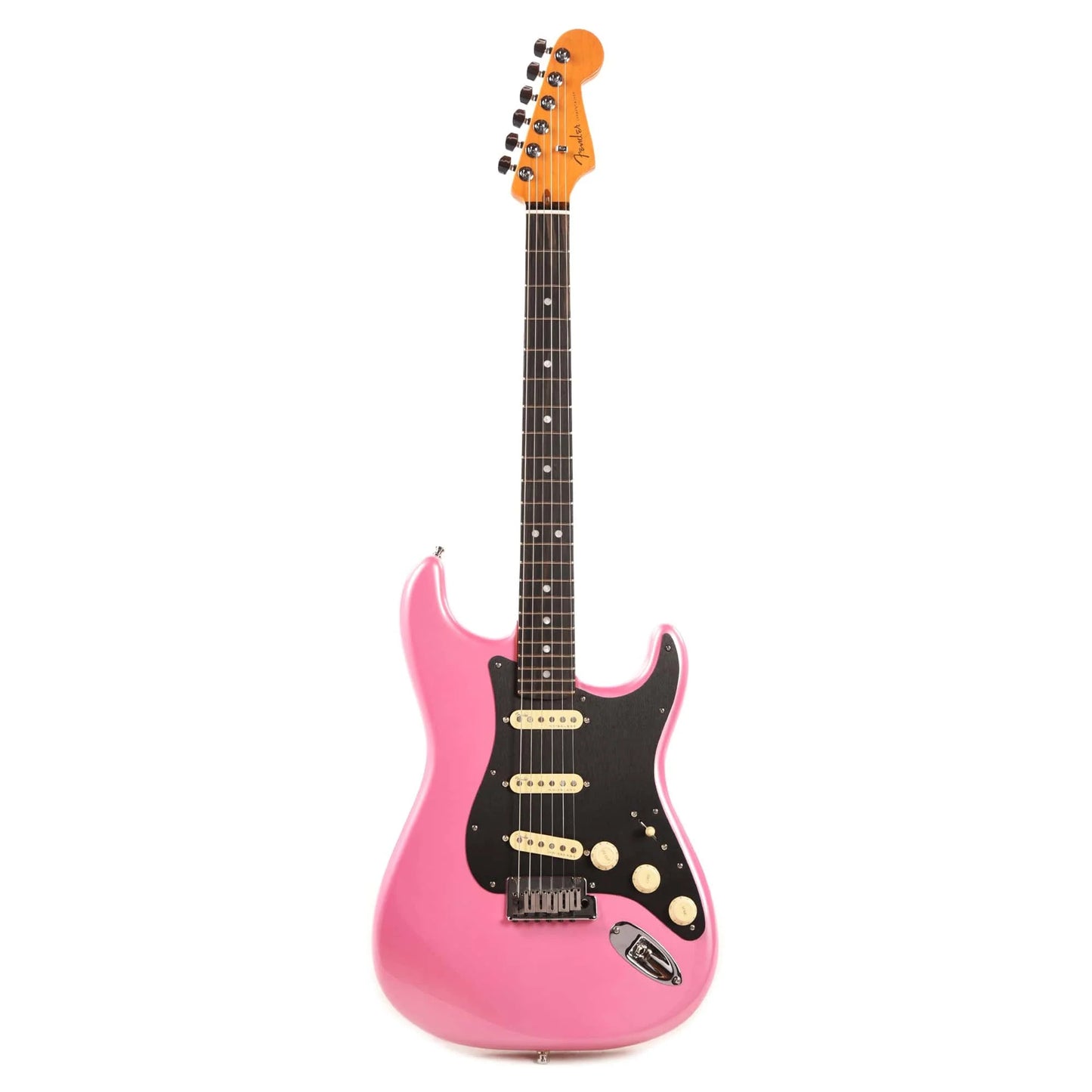 Fender American Ultra Stratocaster Bubble Gum Metallic w/Ebony Fingerboard & Anodized Black Pickguard Electric Guitars / Solid Body