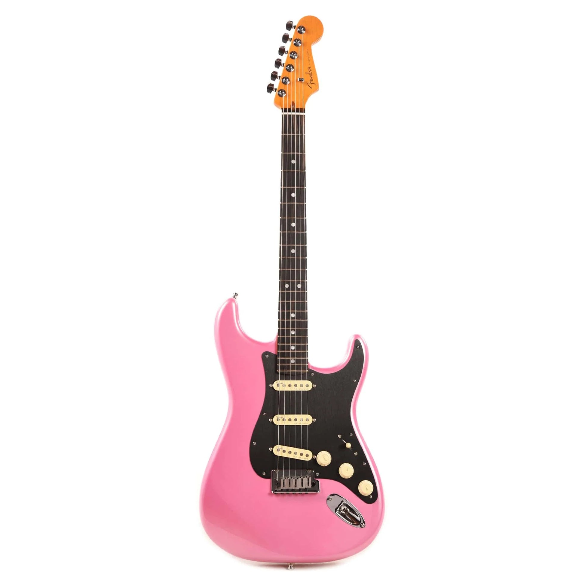 Fender American Ultra Stratocaster Bubble Gum Metallic w/Ebony Fingerboard & Anodized Black Pickguard Electric Guitars / Solid Body