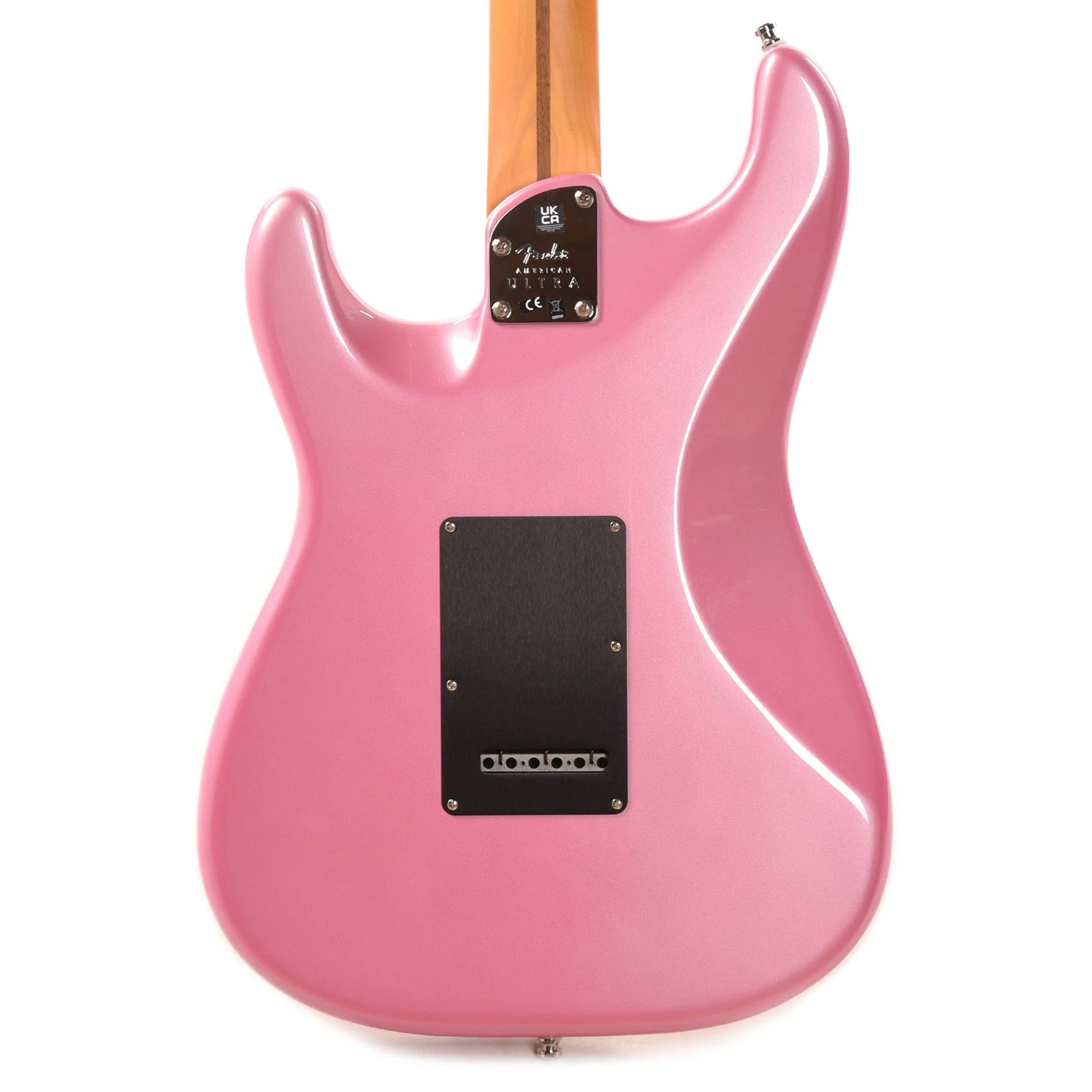 Fender American Ultra Stratocaster Bubble Gum Metallic w/Ebony Fingerboard & Anodized Black Pickguard Electric Guitars / Solid Body