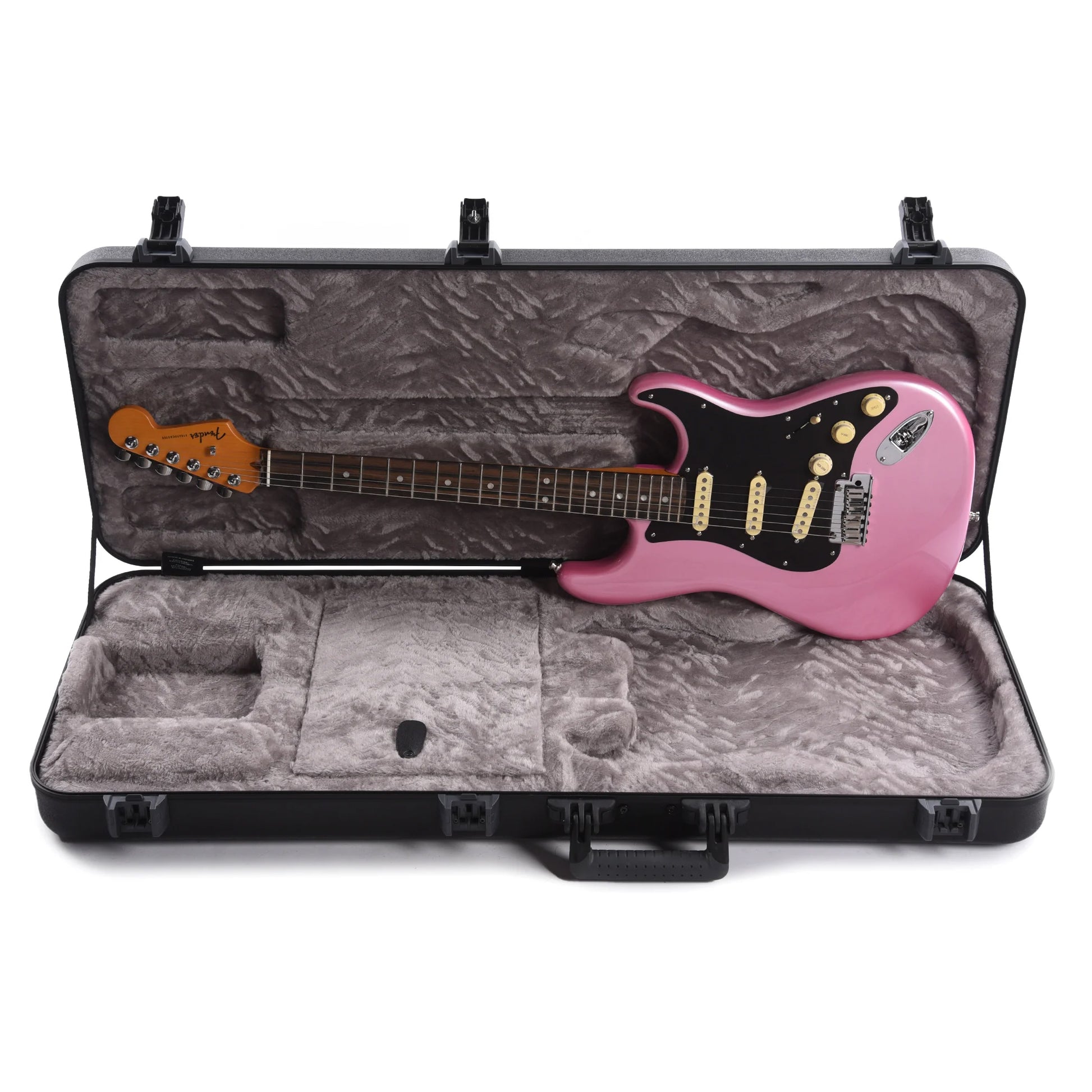 Fender American Ultra Stratocaster Bubble Gum Metallic w/Ebony Fingerboard & Anodized Black Pickguard Electric Guitars / Solid Body