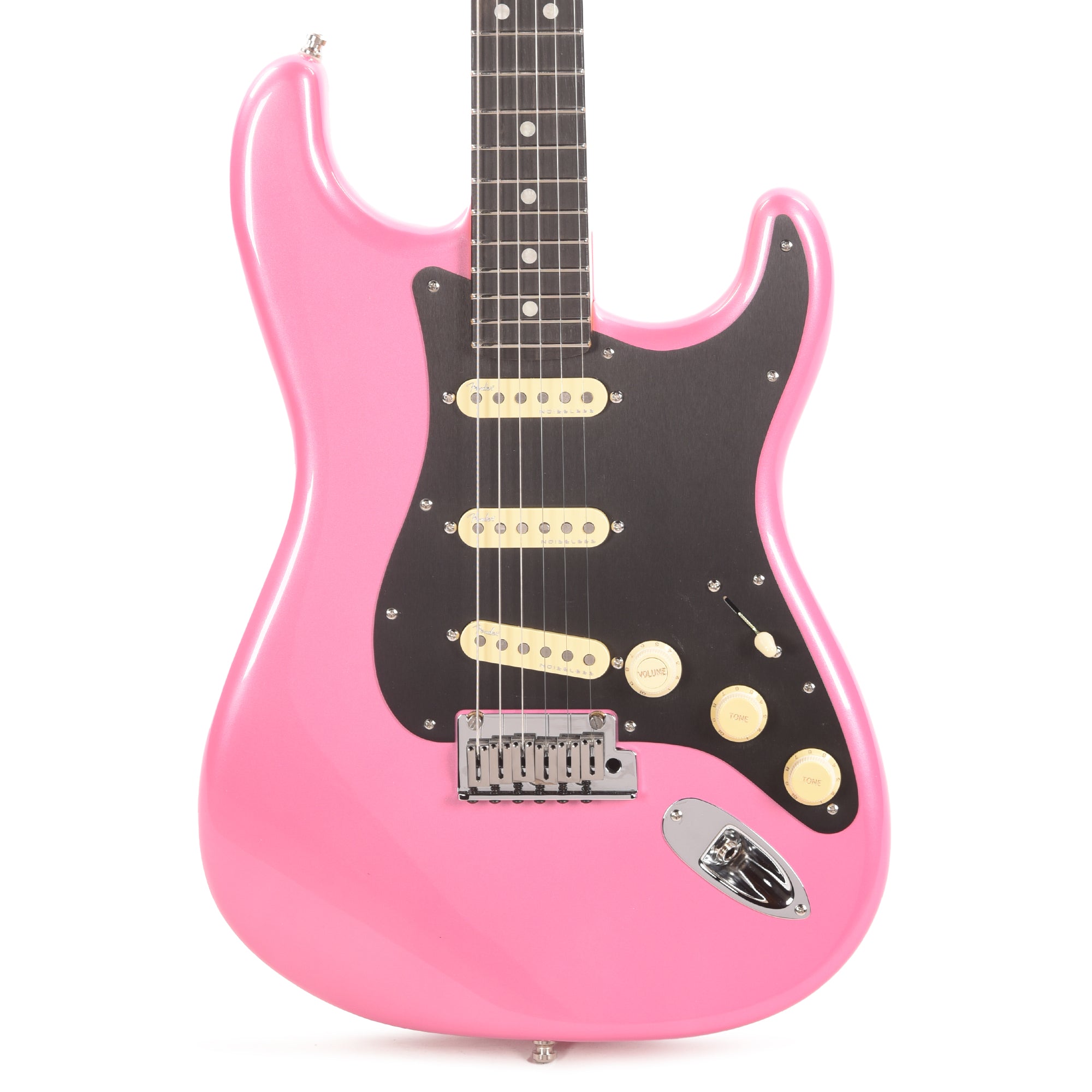 Fender American Ultra Stratocaster Bubble Gum Metallic w/Ebony Fingerboard & Anodized Black Pickguard Electric Guitars / Solid Body
