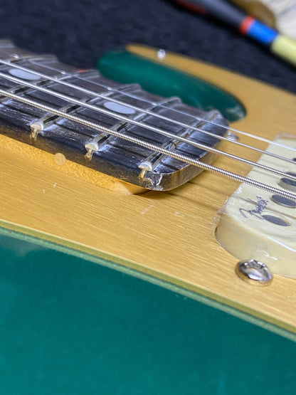 Fender American Ultra Stratocaster Mystic Pine & Anodized Gold Pickguard Electric Guitars / Solid Body