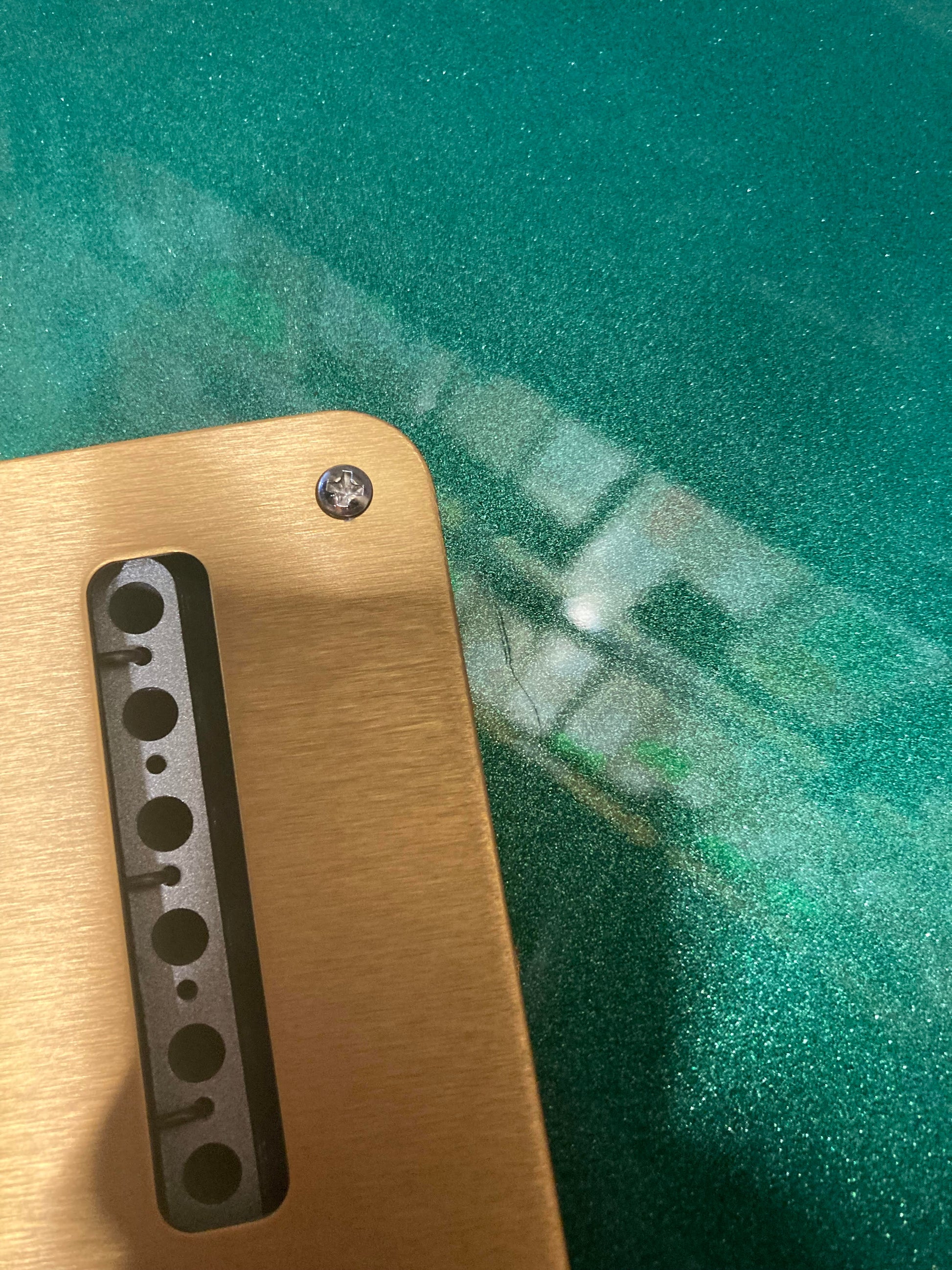 Fender American Ultra Stratocaster Mystic Pine & Anodized Gold Pickguard Electric Guitars / Solid Body