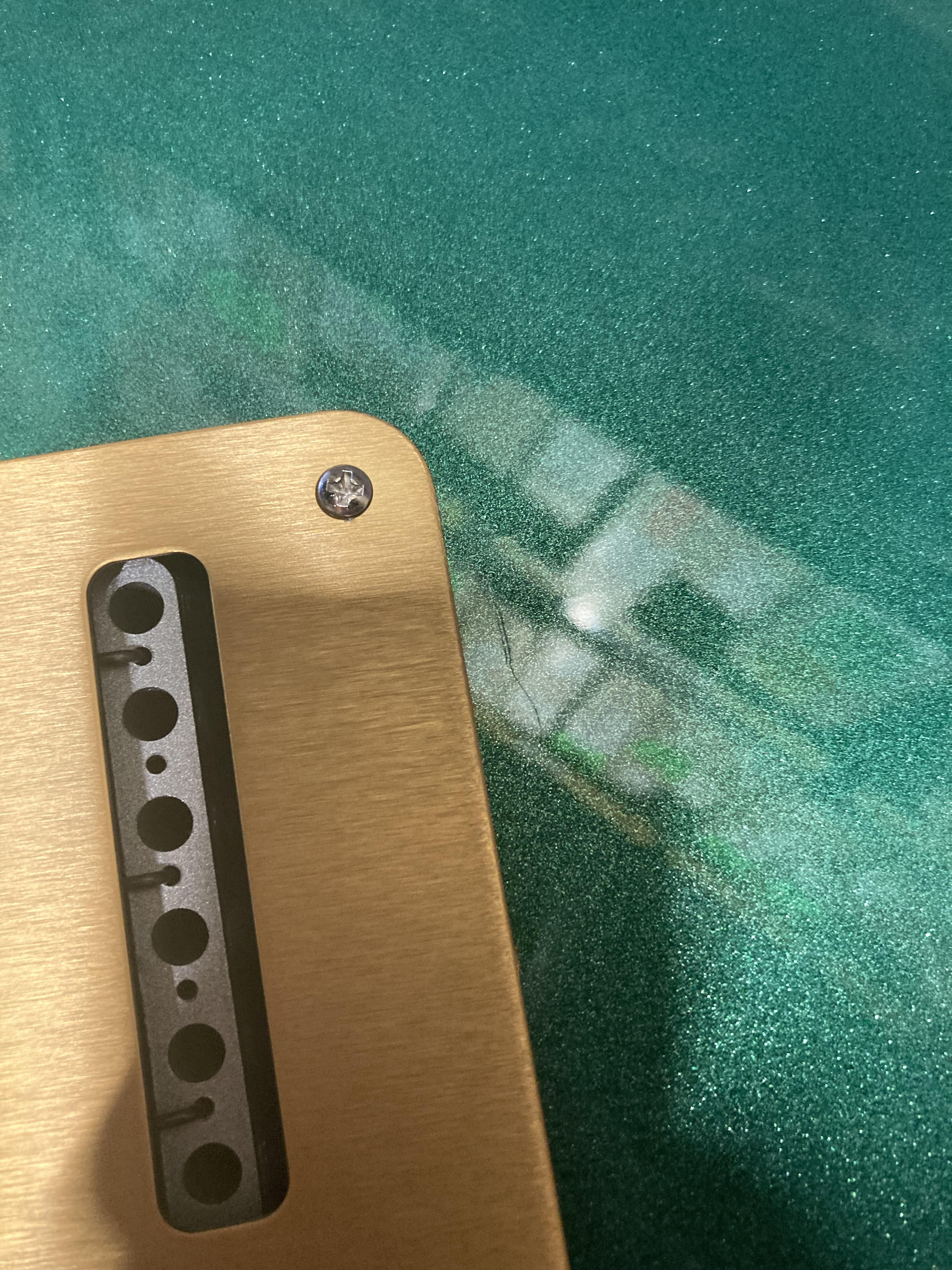 Fender American Ultra Stratocaster Mystic Pine & Anodized Gold Pickguard Electric Guitars / Solid Body