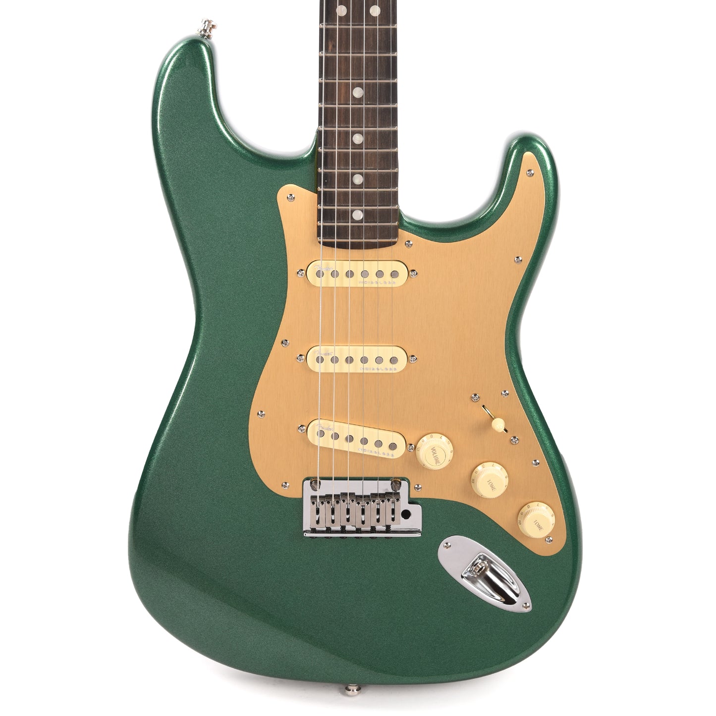 Fender American Ultra Stratocaster Mystic Pine & Anodized Gold Pickguard Electric Guitars / Solid Body