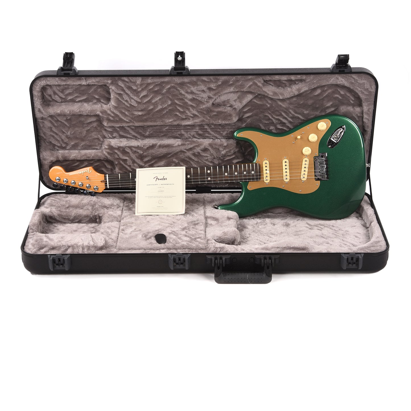 Fender American Ultra Stratocaster Mystic Pine & Anodized Gold Pickguard Electric Guitars / Solid Body