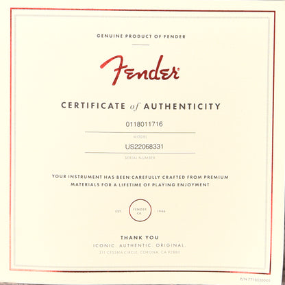 Fender American Ultra Stratocaster Mystic Pine & Anodized Gold Pickguard Electric Guitars / Solid Body
