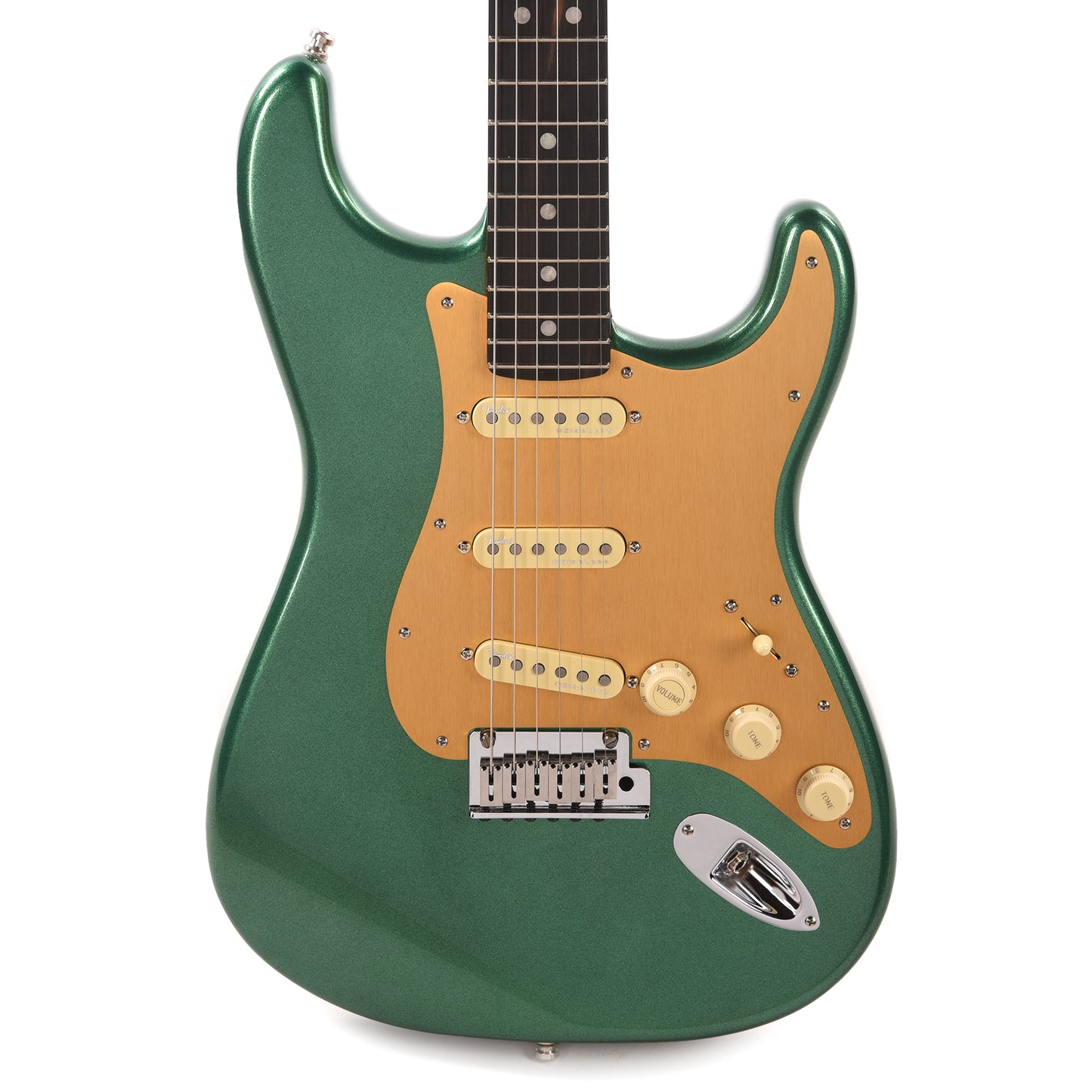 Fender American Ultra Stratocaster Mystic Pine & Anodized Gold Pickguard Electric Guitars / Solid Body