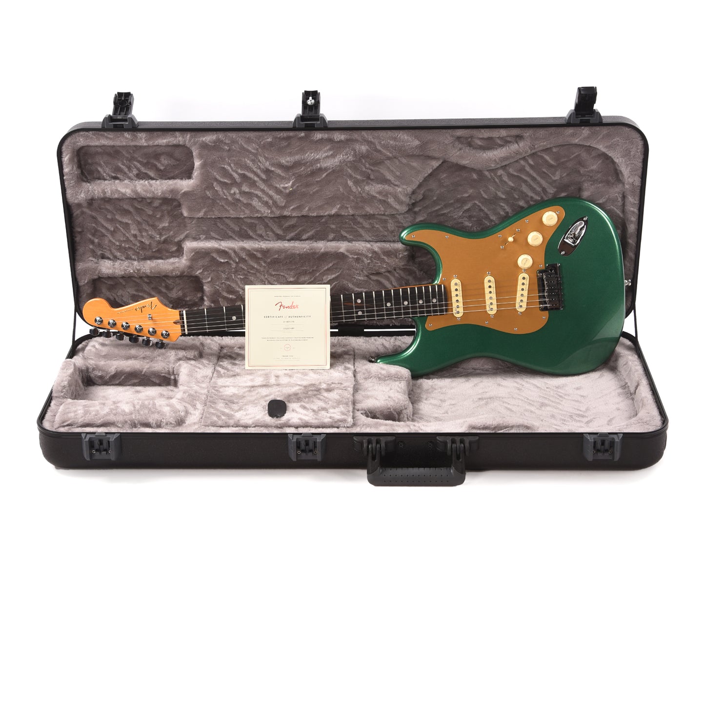 Fender American Ultra Stratocaster Mystic Pine & Anodized Gold Pickguard Electric Guitars / Solid Body