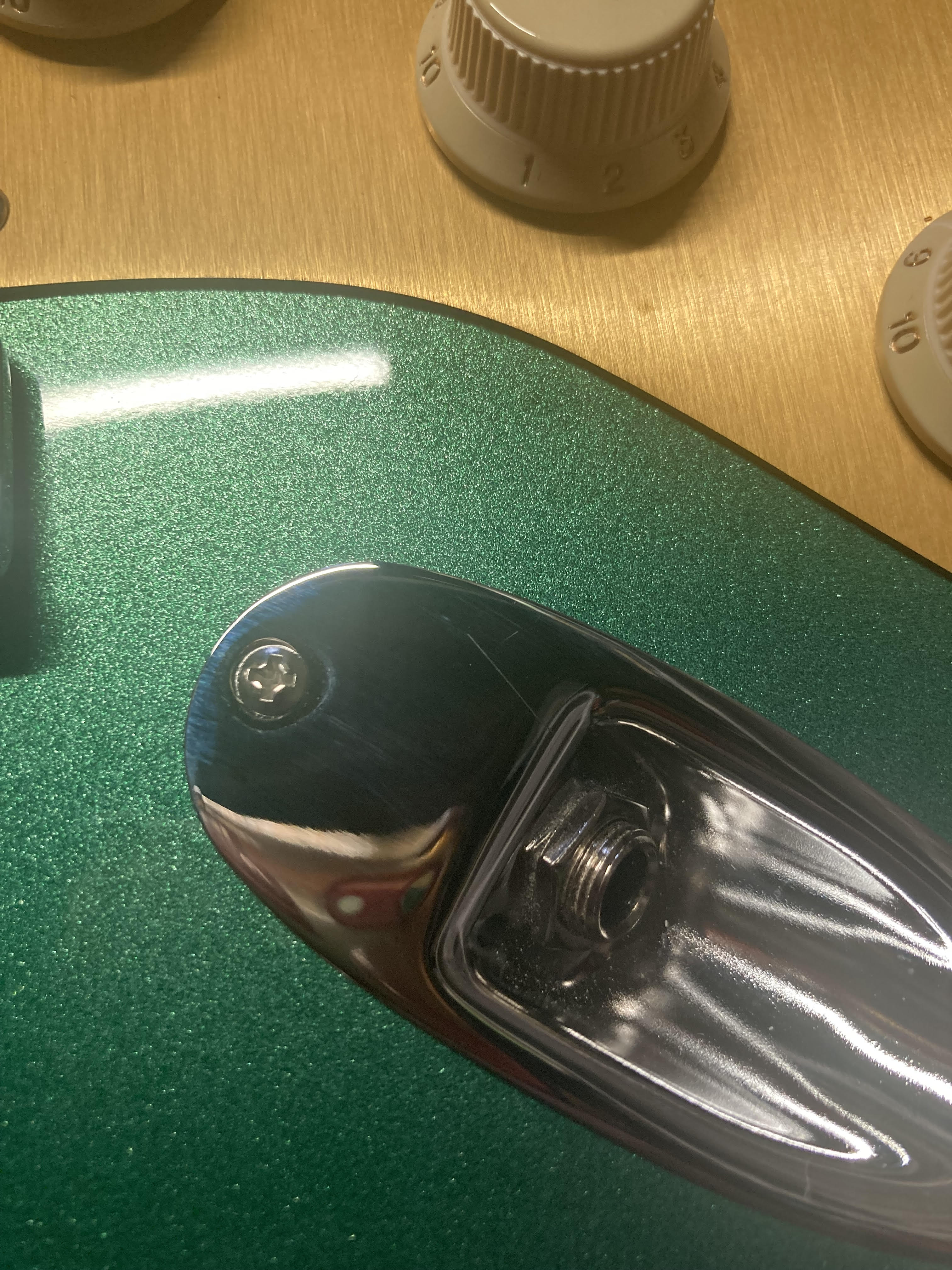 Fender American Ultra Stratocaster Mystic Pine & Anodized Gold Pickguard Electric Guitars / Solid Body