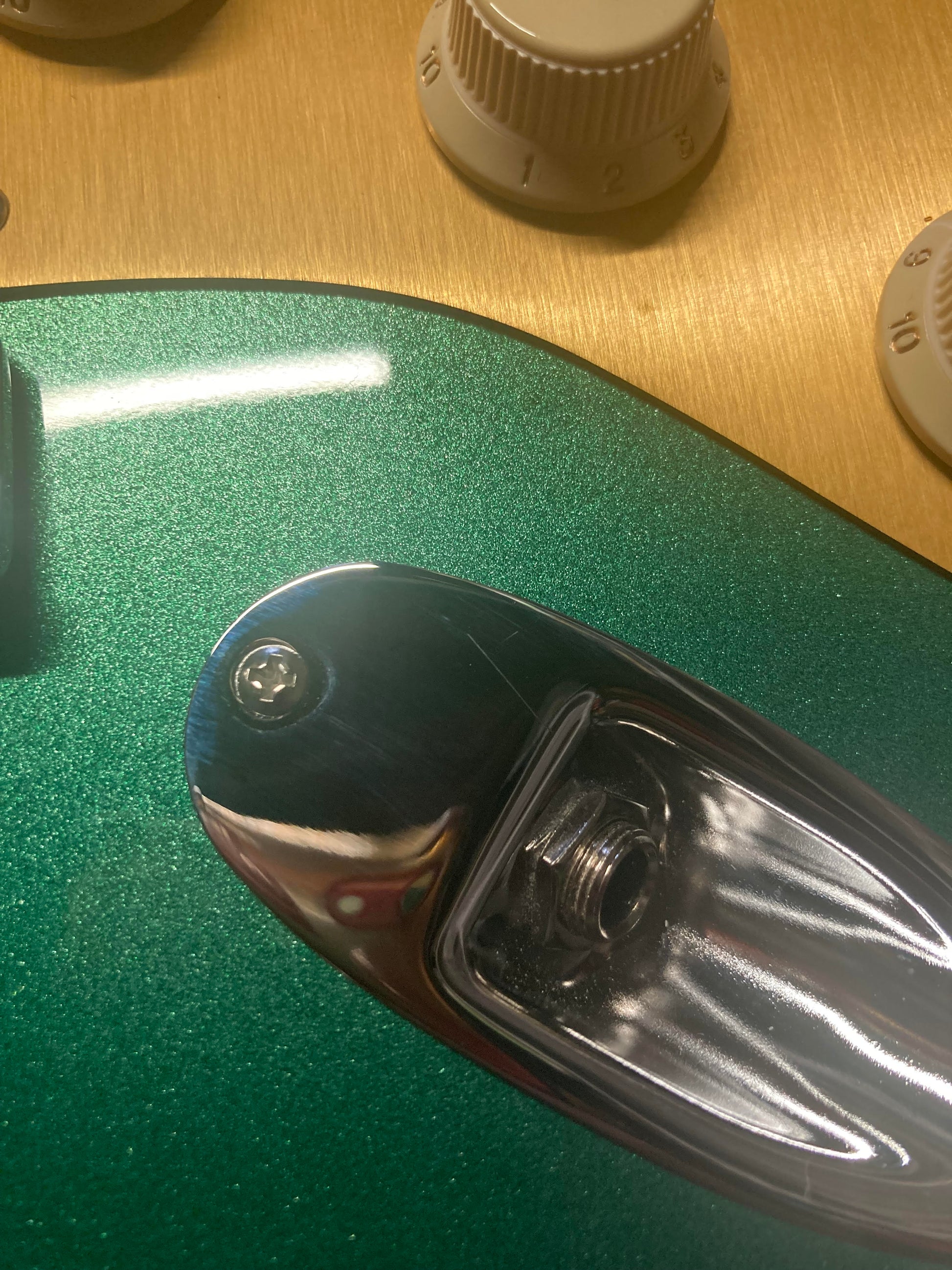 Fender American Ultra Stratocaster Mystic Pine & Anodized Gold Pickguard Electric Guitars / Solid Body