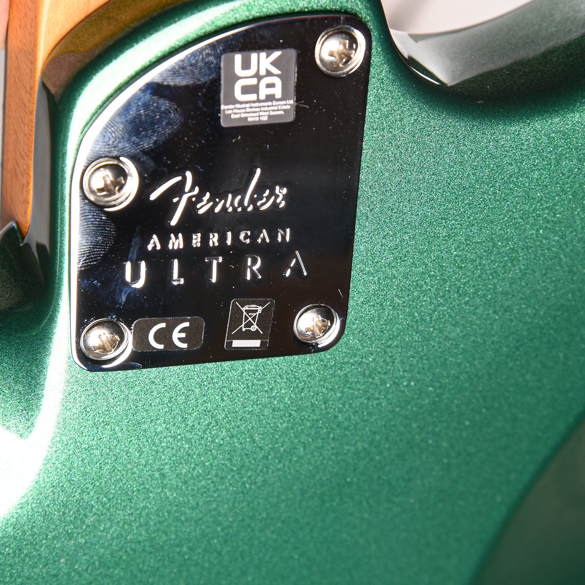 Fender American Ultra Stratocaster Mystic Pine & Anodized Gold Pickguard Electric Guitars / Solid Body