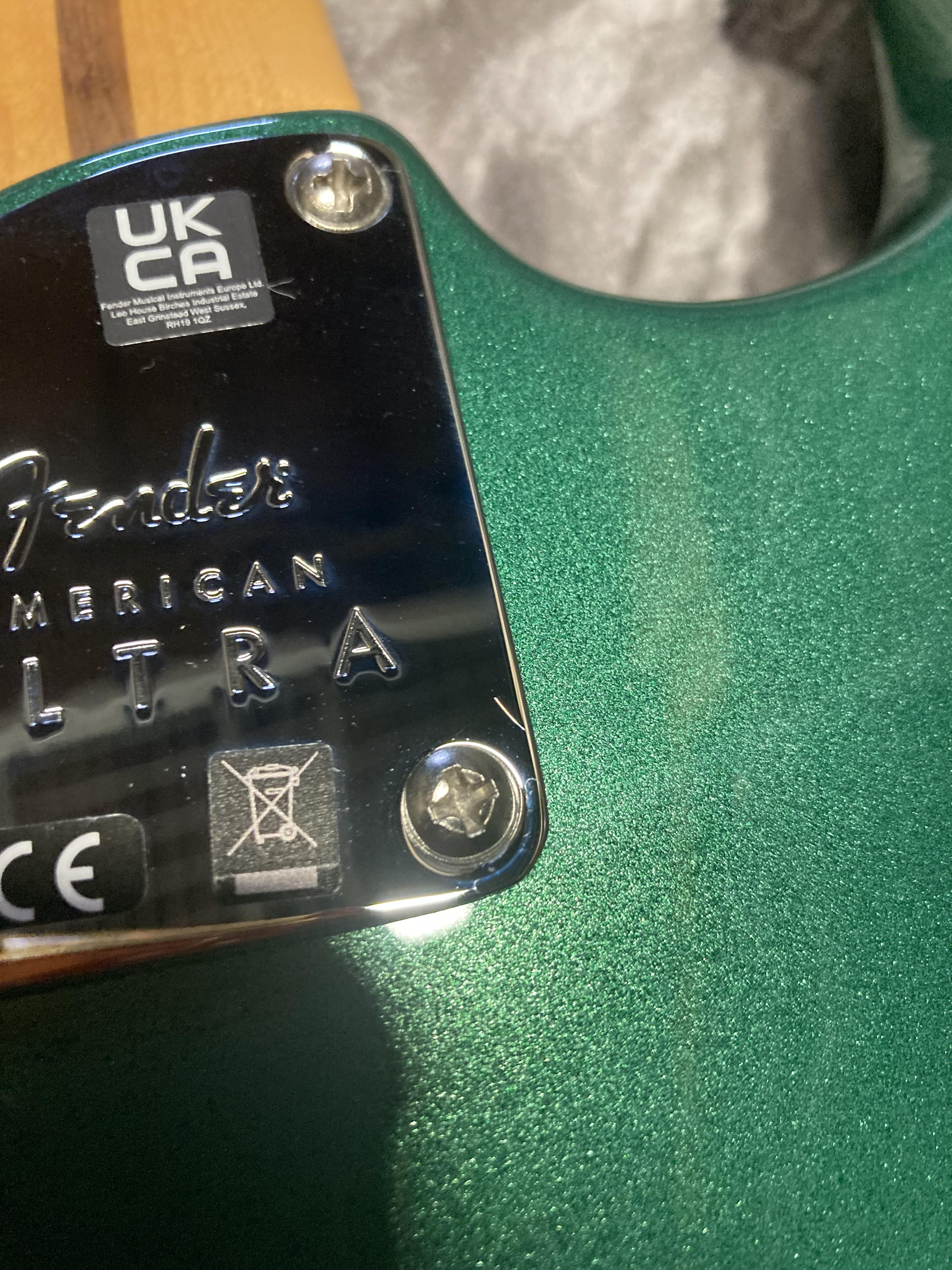 Fender American Ultra Stratocaster Mystic Pine & Anodized Gold Pickguard Electric Guitars / Solid Body