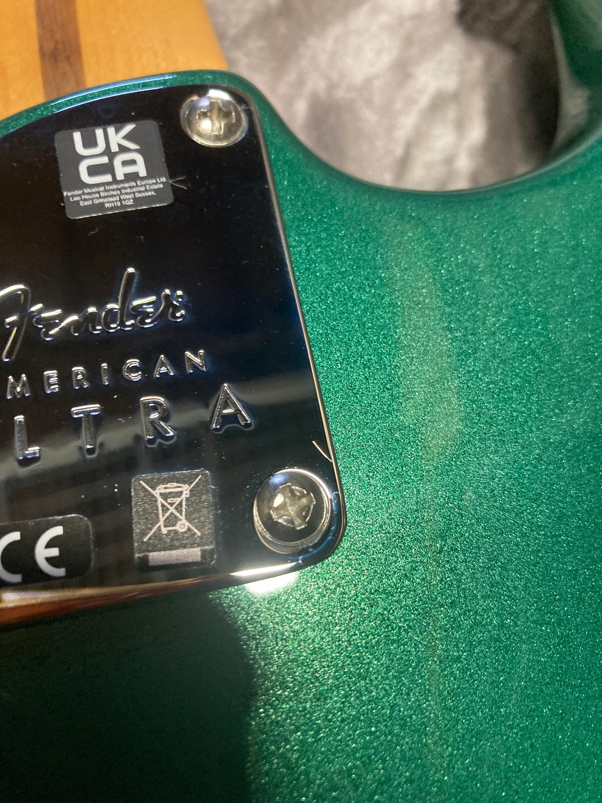 Fender American Ultra Stratocaster Mystic Pine & Anodized Gold Pickguard Electric Guitars / Solid Body