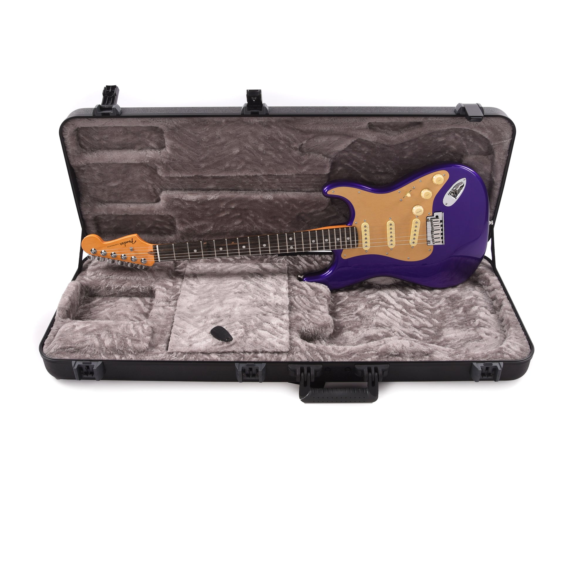 Fender American Ultra Stratocaster Plum Metallic w/Ebony Fingerboard & Anodized Gold Pickguard Electric Guitars / Solid Body