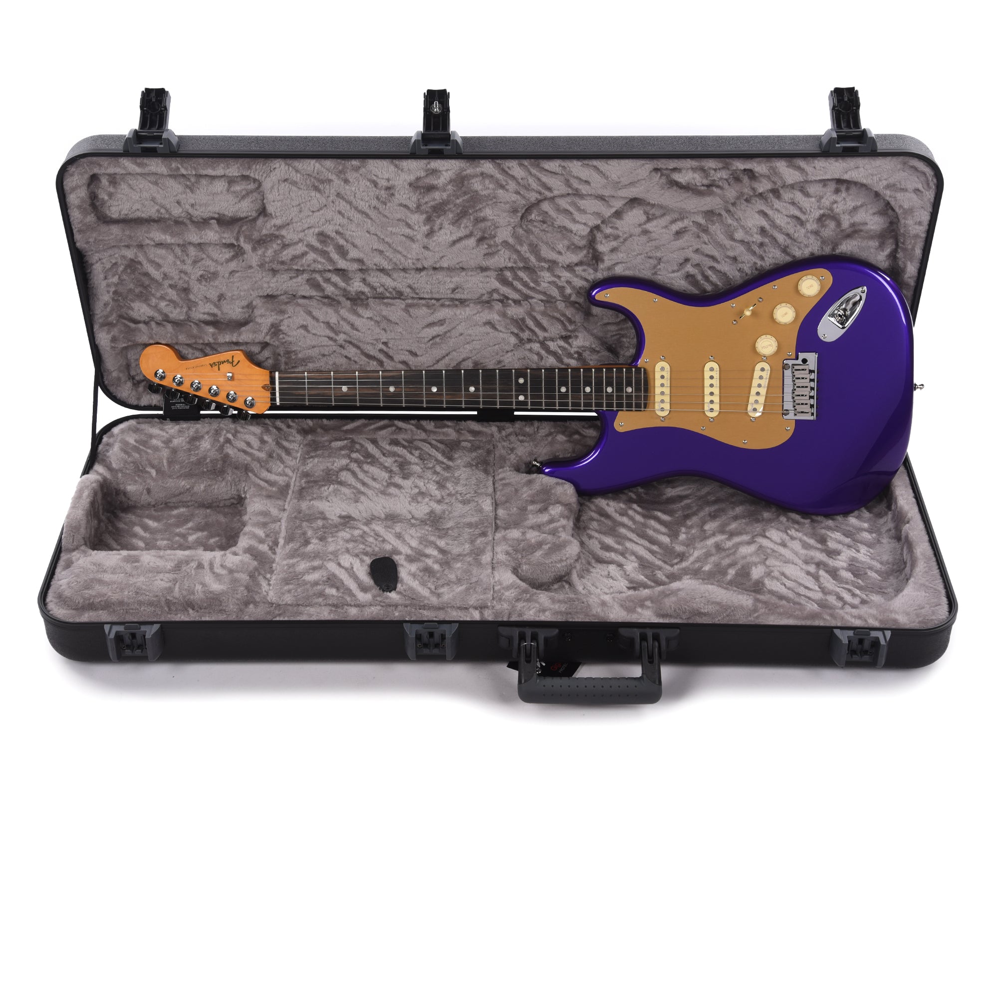 Fender American Ultra Stratocaster Plum Metallic w/Ebony Fingerboard & Anodized Gold Pickguard Electric Guitars / Solid Body