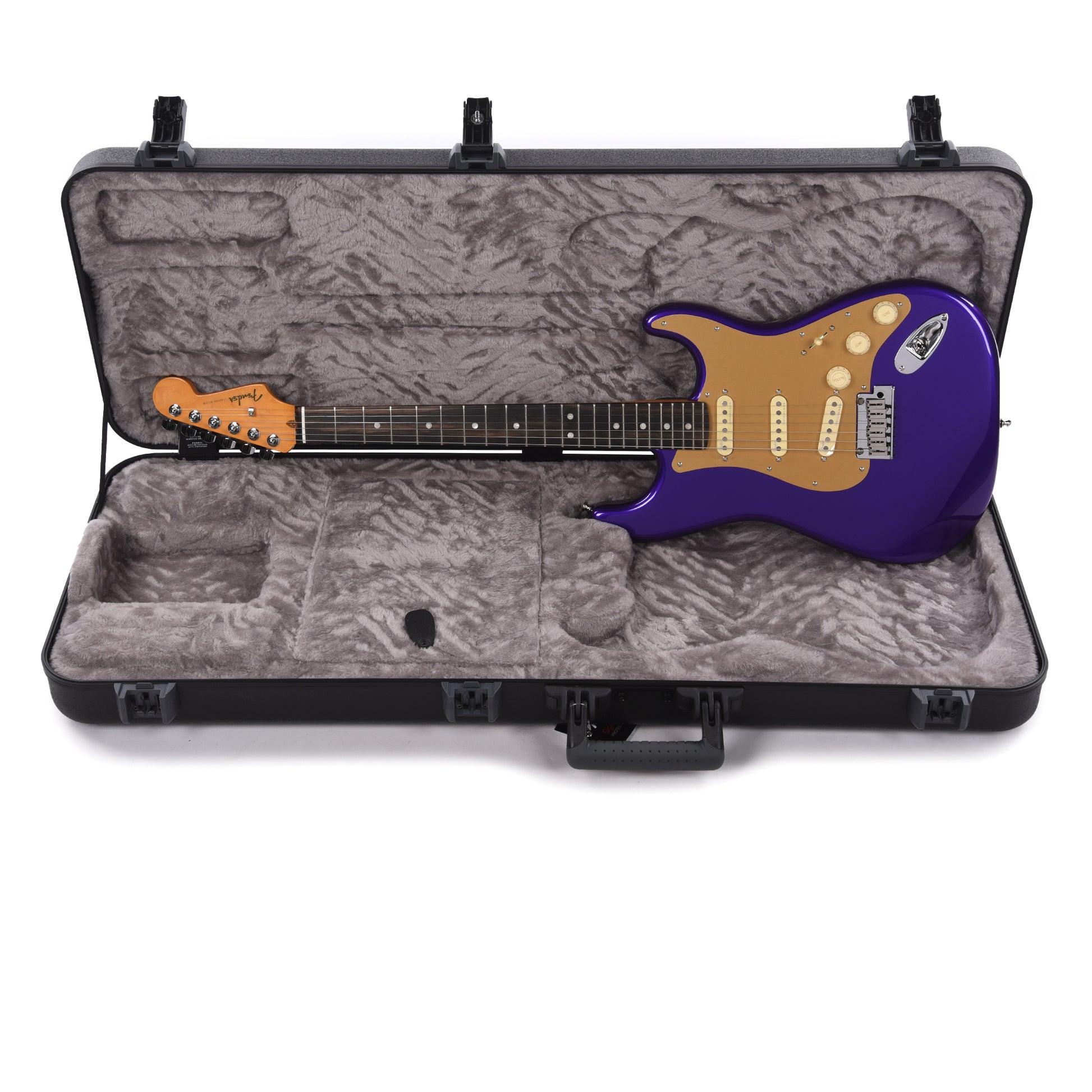 Fender American Ultra Stratocaster Plum Metallic w/Ebony Fingerboard & Anodized Gold Pickguard Electric Guitars / Solid Body
