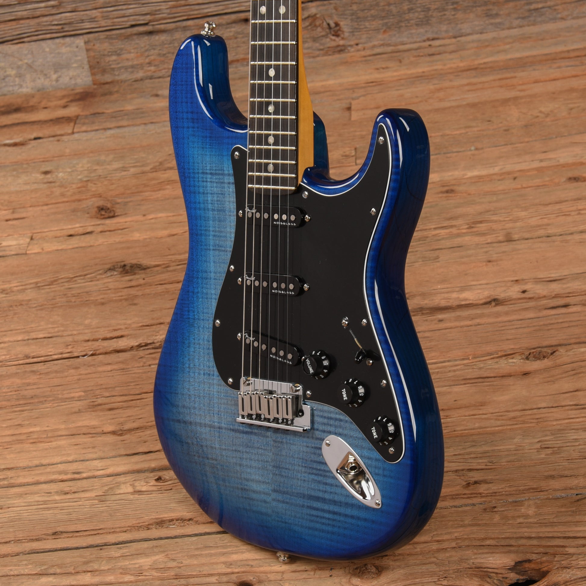 Fender American Ultra Stratocaster Plus Top Denim Burst 2021 Electric Guitars / Solid Body