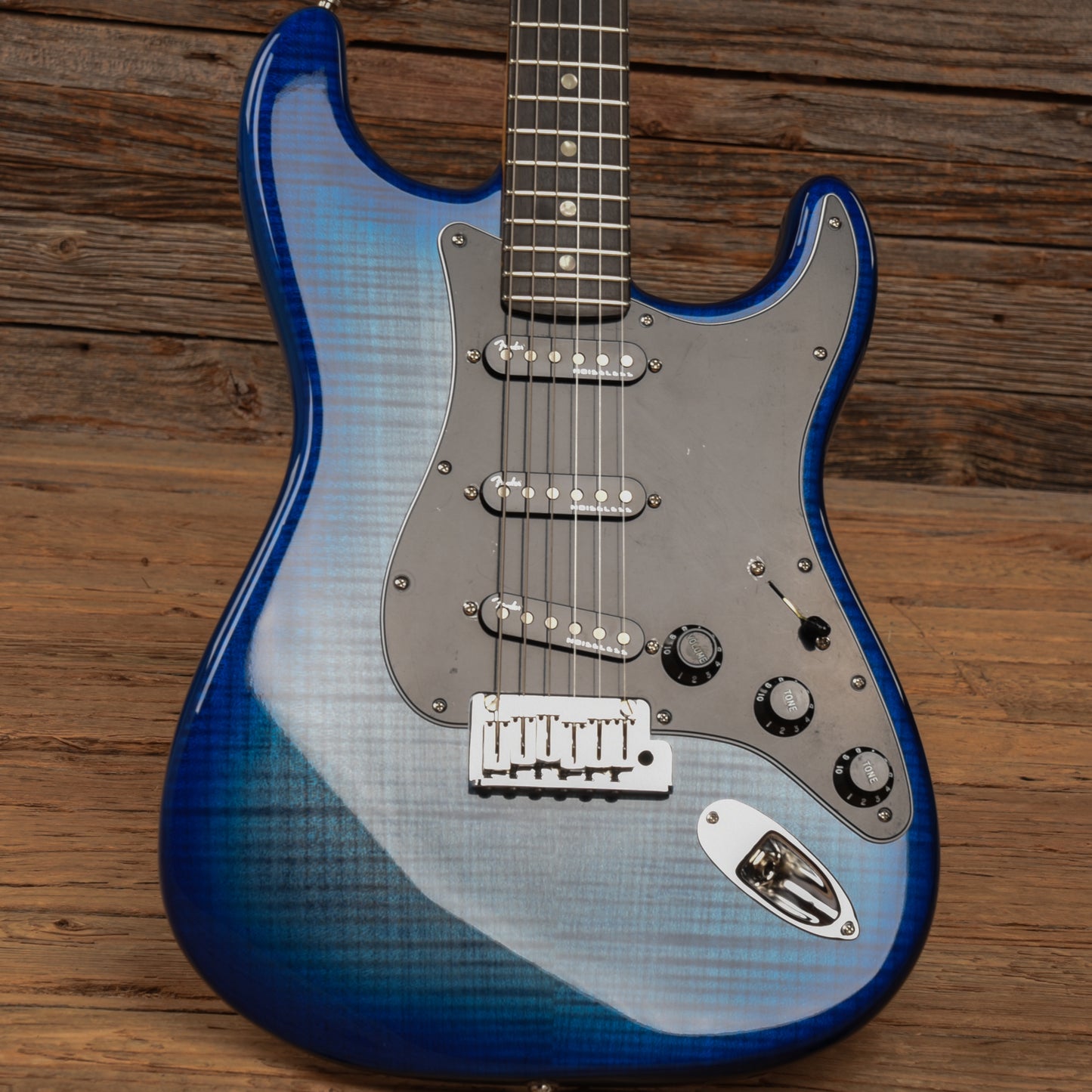 Fender American Ultra Stratocaster Plus Top Denim Burst 2021 Electric Guitars / Solid Body