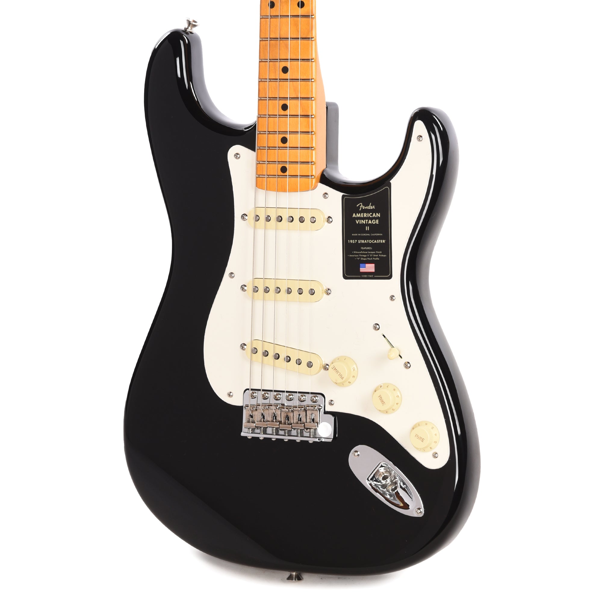 Fender American Vintage II 1957 Stratocaster Black Electric Guitars / Solid Body