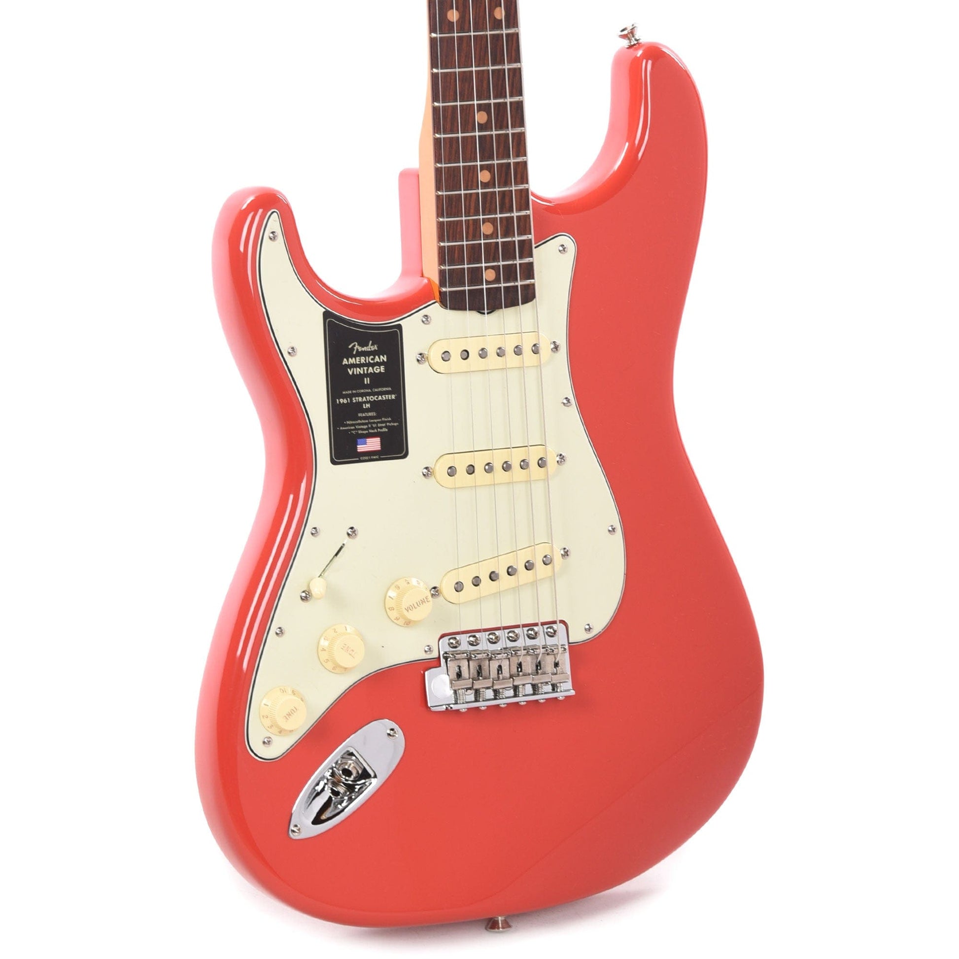 Fender American Vintage II 1961 Stratocaster Fiesta Red LEFTY Electric Guitars / Solid Body